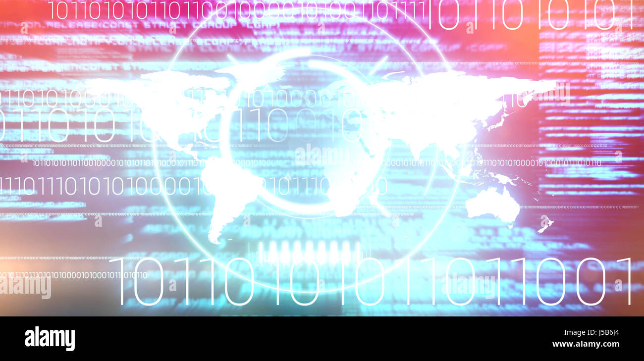 interface against blue background with vignette Stock Photo