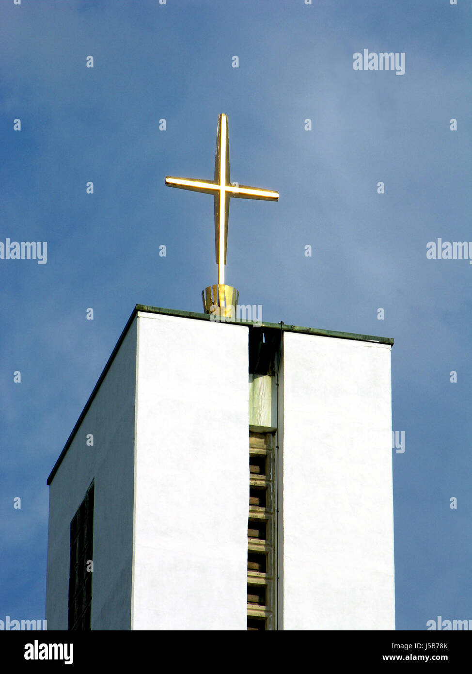 sign signal tower upwards skyward religion belief church god horizon whitsun Stock Photo