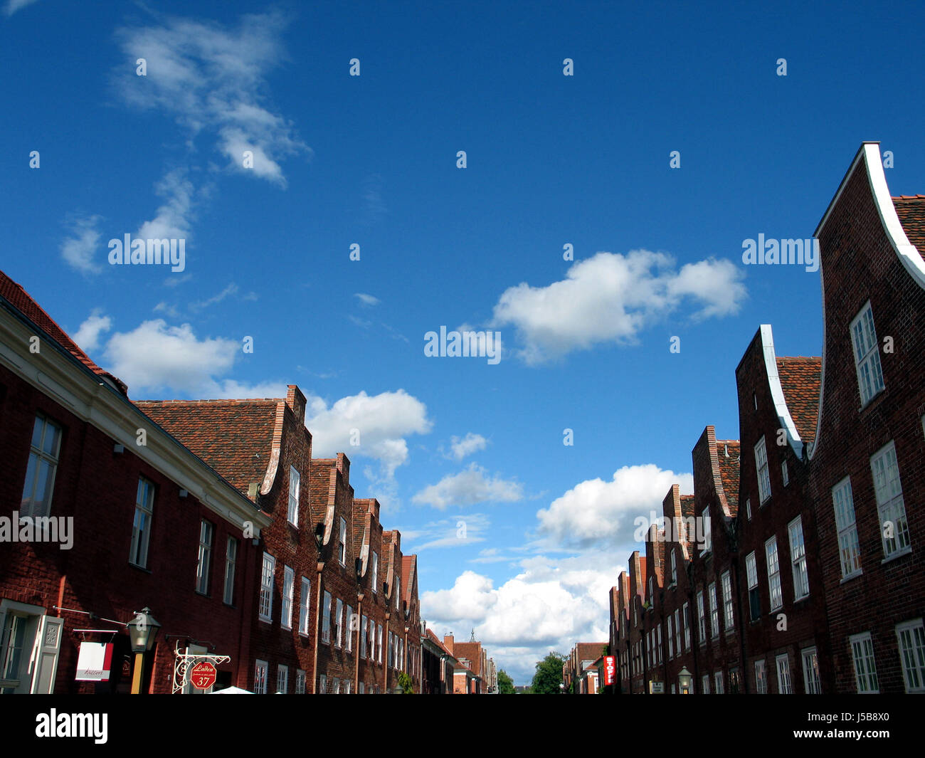 tourism potsdam summer summerly brandenburg emblem midway brick clouds Stock Photo