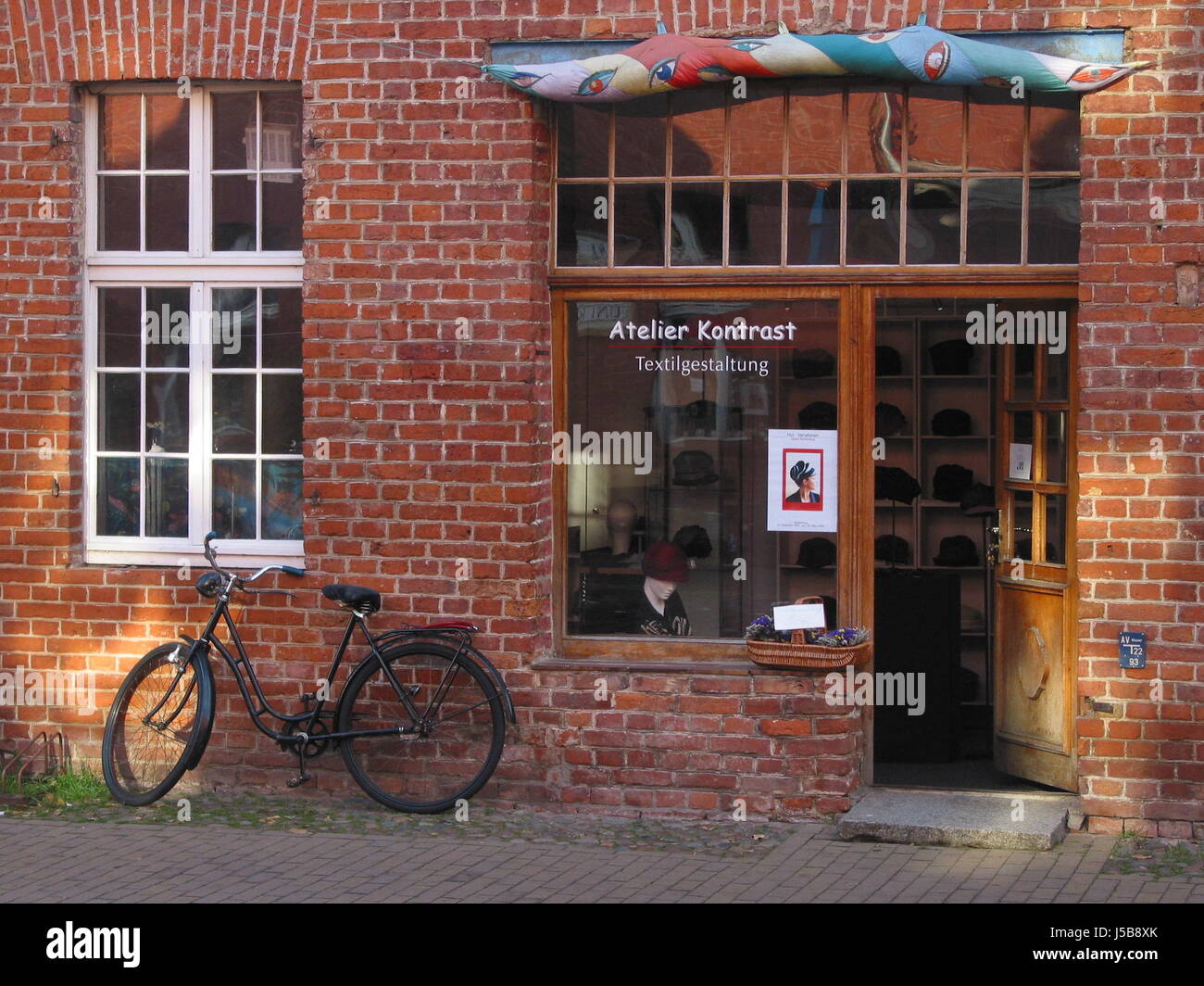 tourism potsdam brandenburg shop window provincial capital midway bike bicycle Stock Photo