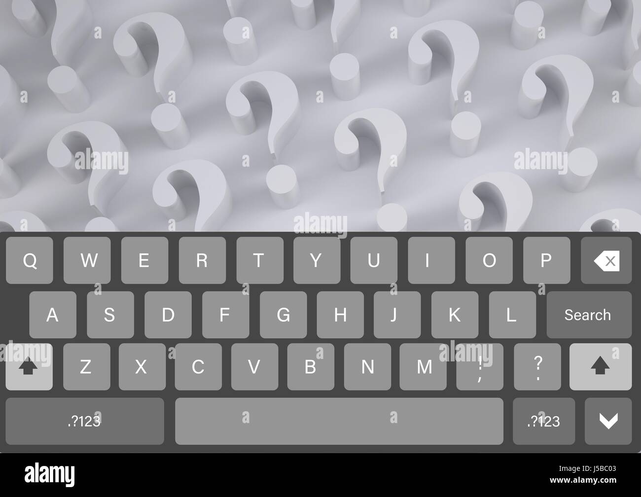 Digital composite of Keyboard with question marks App Stock Photo Alamy