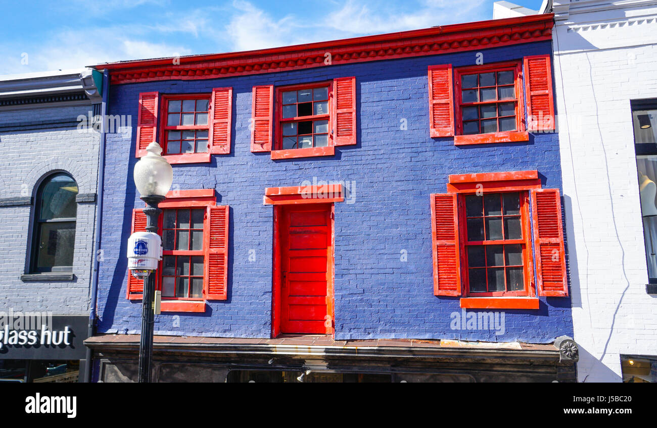 Colorful houses in Georgetown Washington - WASHINGTON DC - COLUMBIA ...
