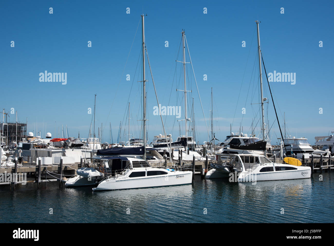 Luxury boat pen with a collection of sailboats at the Royal Perth Yacht ...