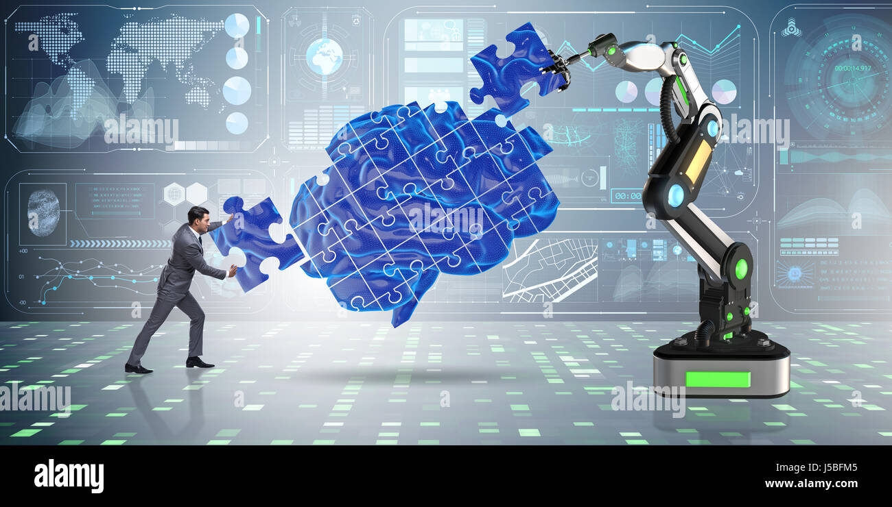 Artificial intelligence concept with businessman Stock Photo - Alamy