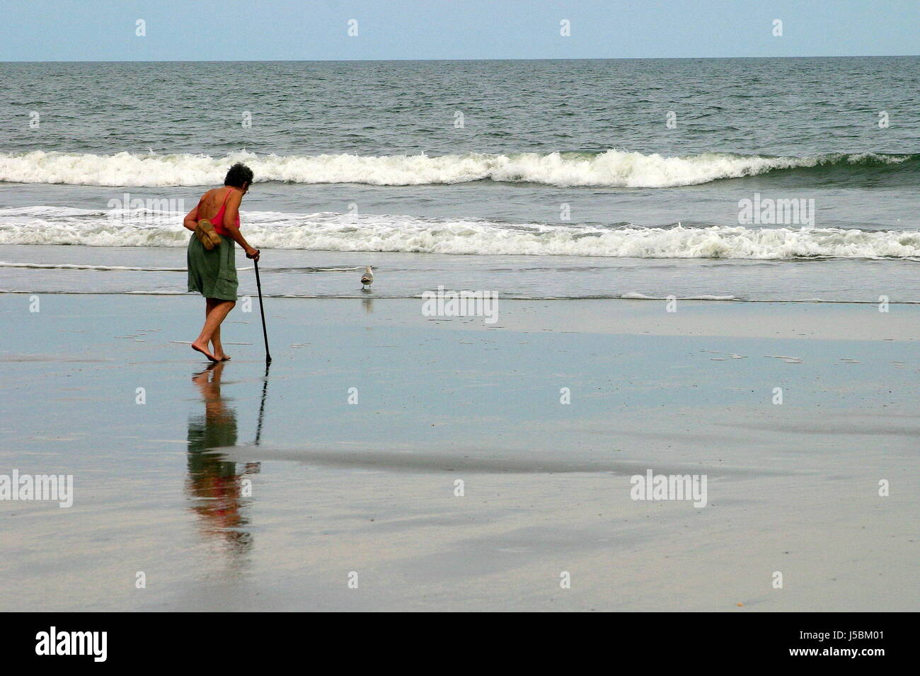 woman relaxation holiday vacation holidays vacations sunset beach seaside the Stock Photo