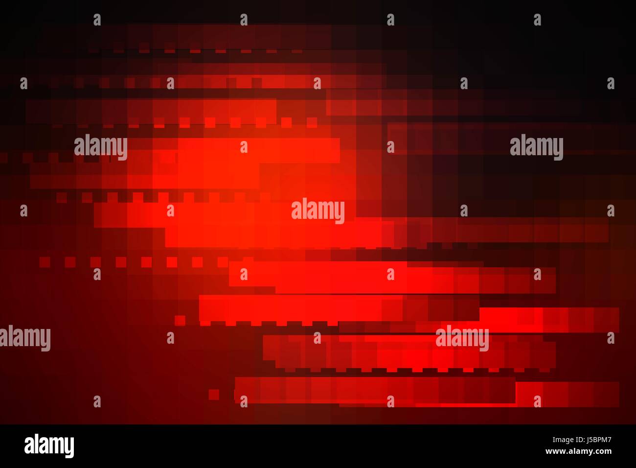 Red brown black vector abstract glowing background with random sizes rounded corners tiles Stock Vector