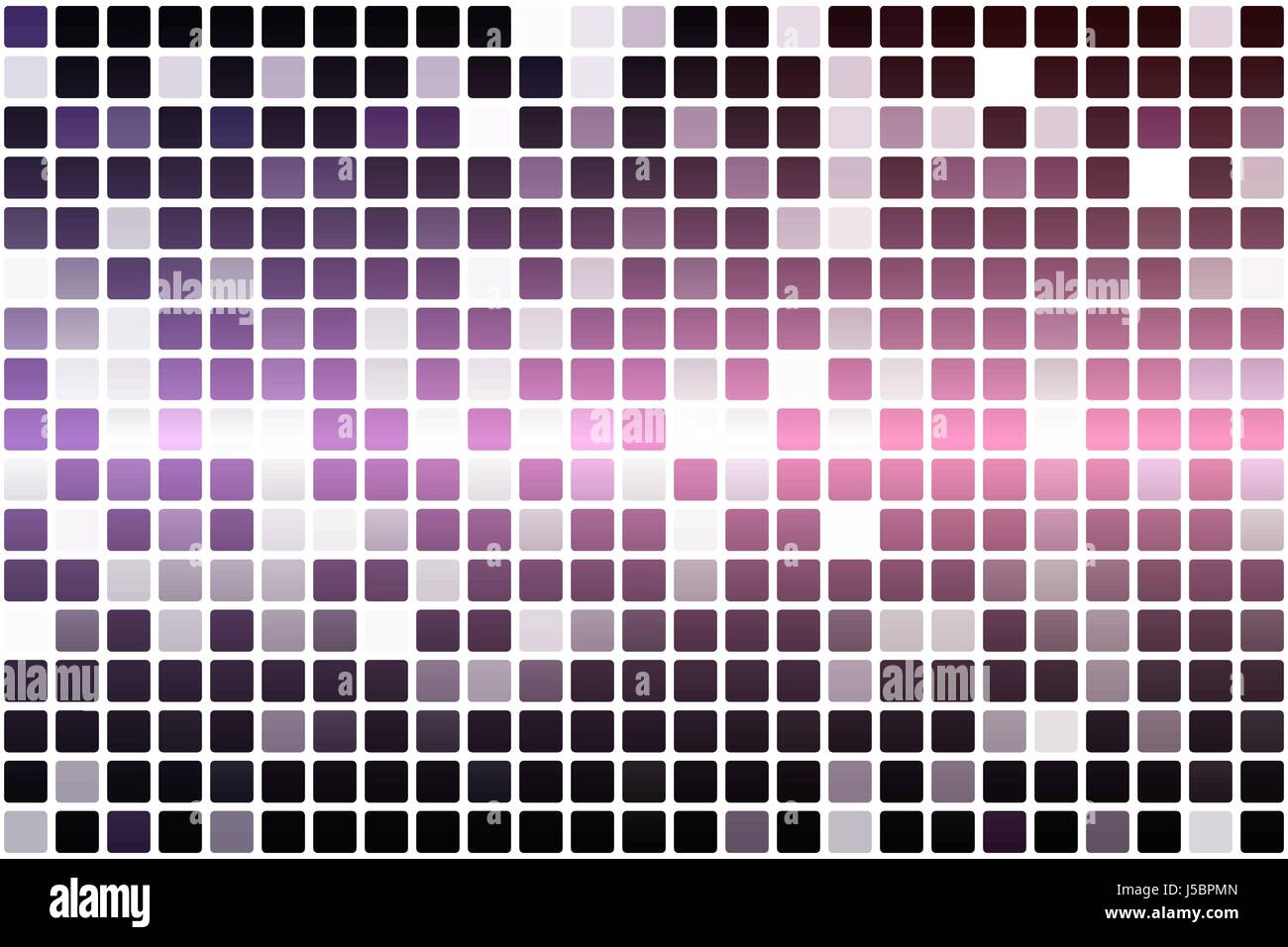 Purple blue pink occasional opacity vector square tiles mosaic over white  background Stock Vector