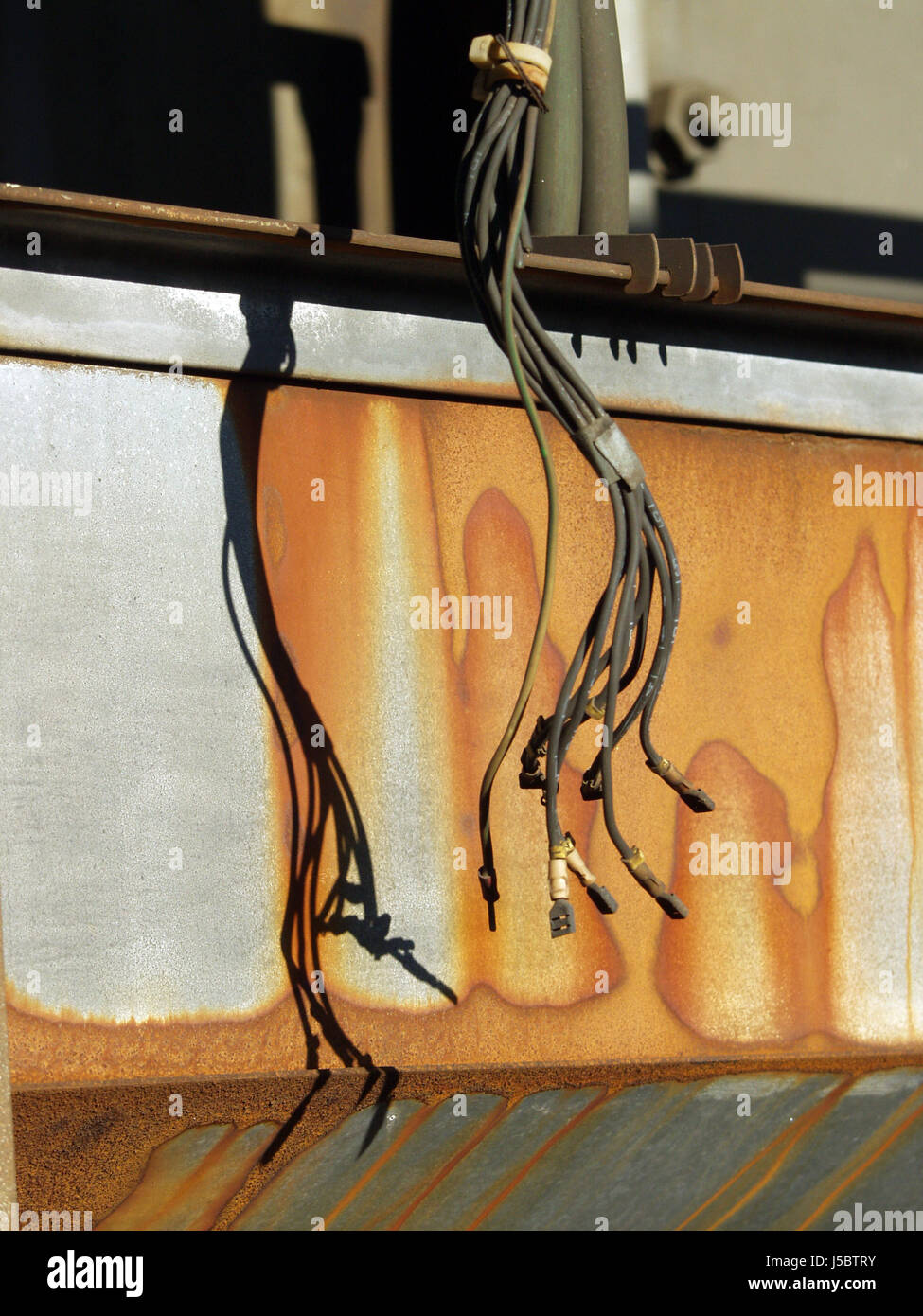 art rust scrap electrical connection orange design shaping formation shape Stock Photo Alamy