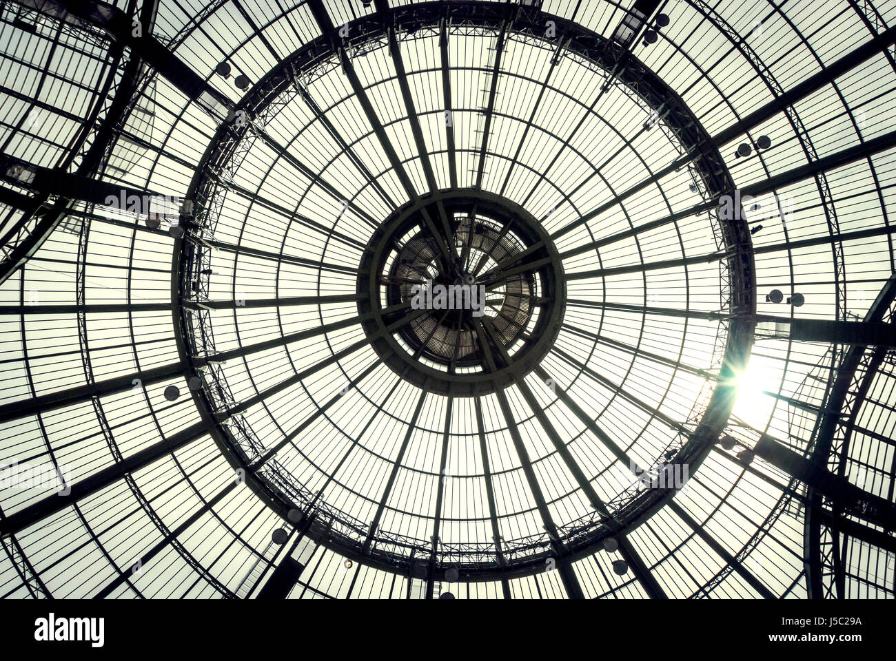 Glass ceiling structure of Grand Palais in Paris Stock Photo Alamy
