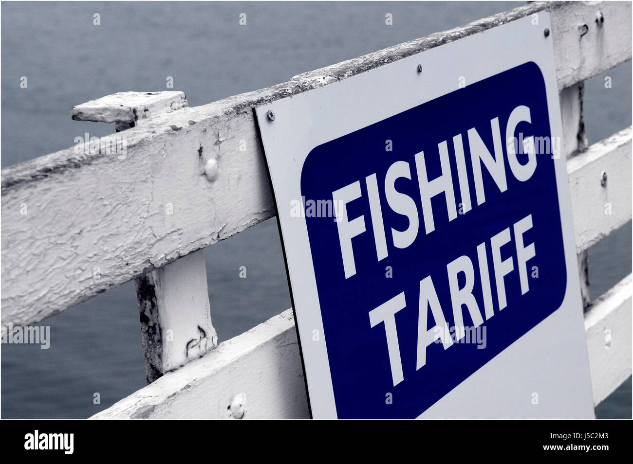 fish angle coast pisces fishing rod tariff salt water sea ocean water Stock Photo