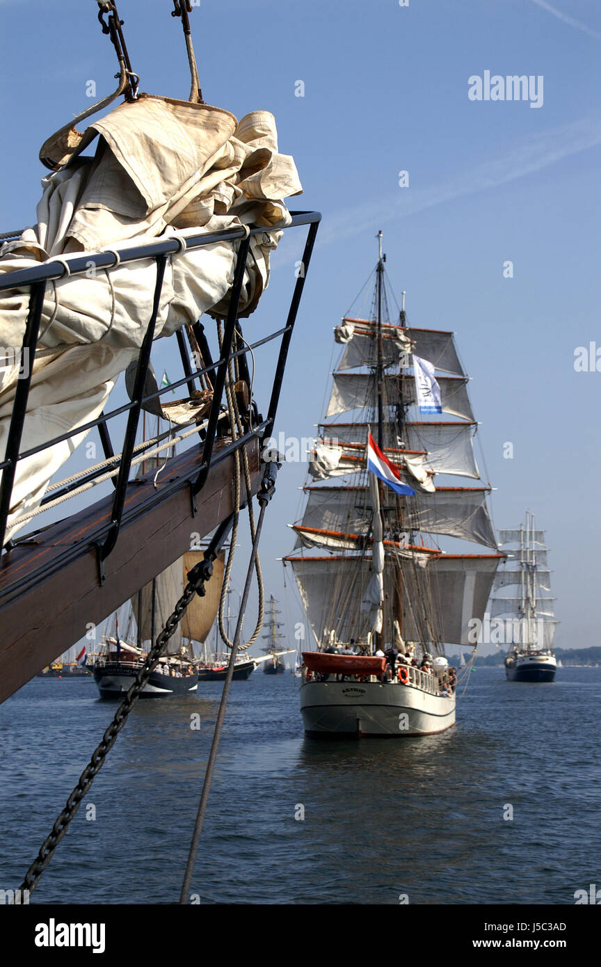 attention windjammer ahead Stock Photo