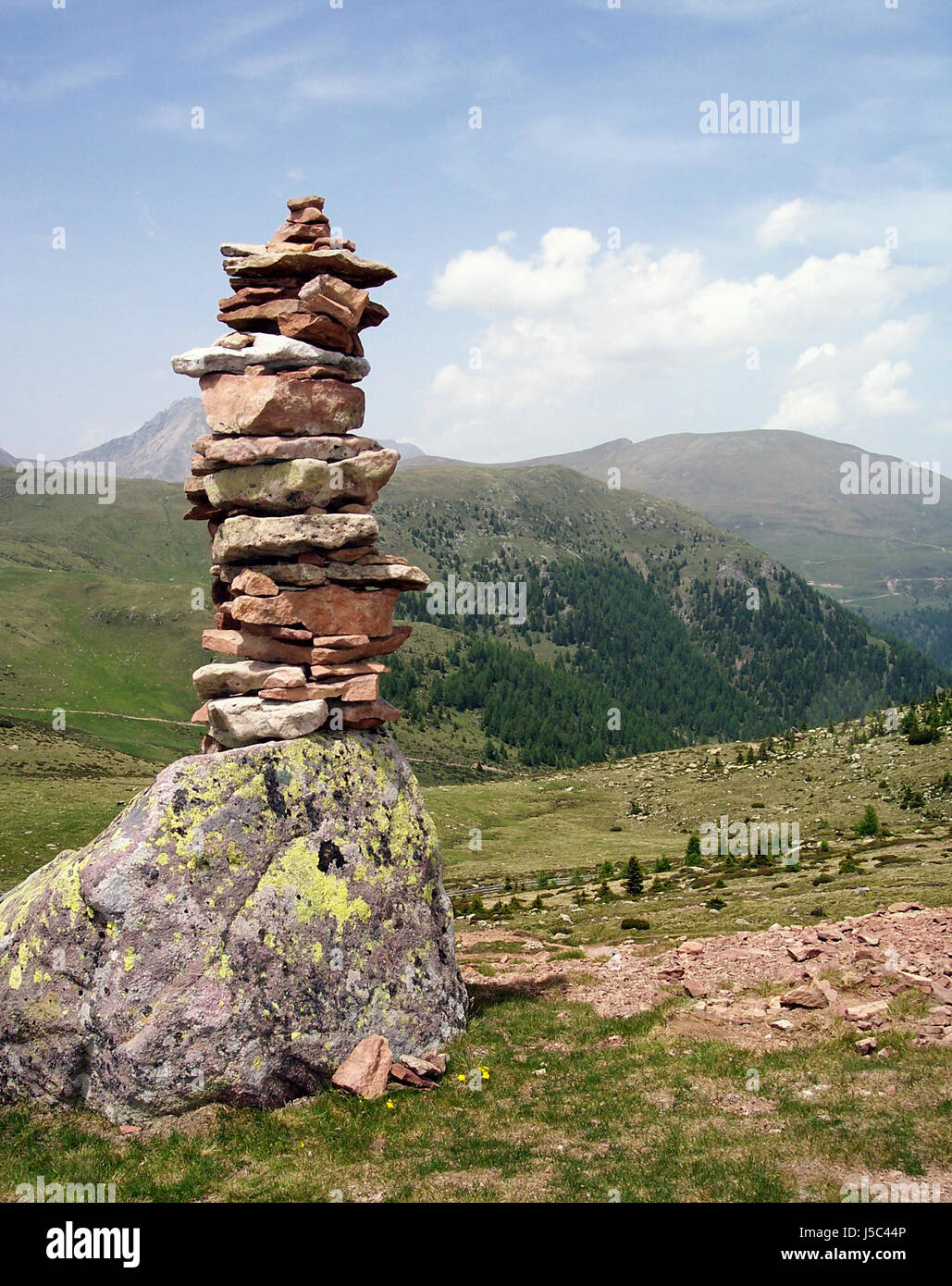 historical story stone holiday vacation holidays vacations alps hike go hiking Stock Photo