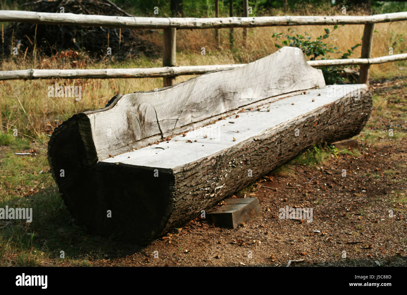 wood trunk resting place ecological rustical rustic seat bench wooden ...