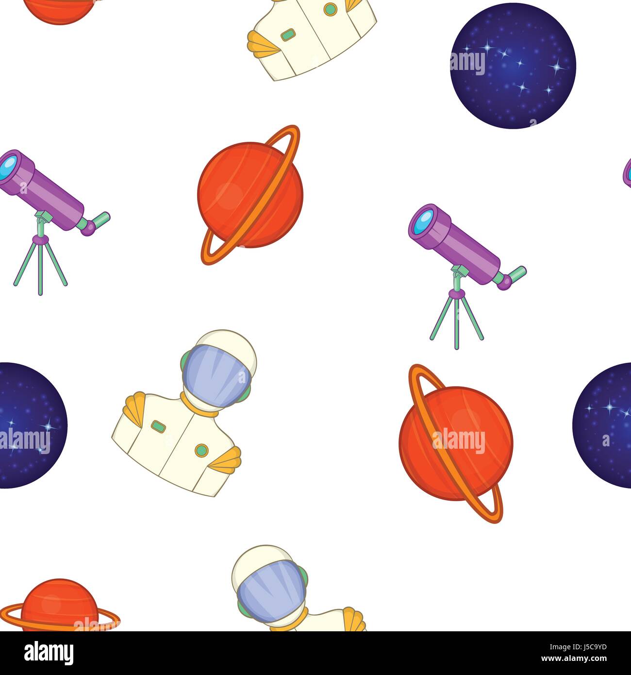 Space Element Vector Space elements pattern. Cartoon illustration of space elements vector ...
