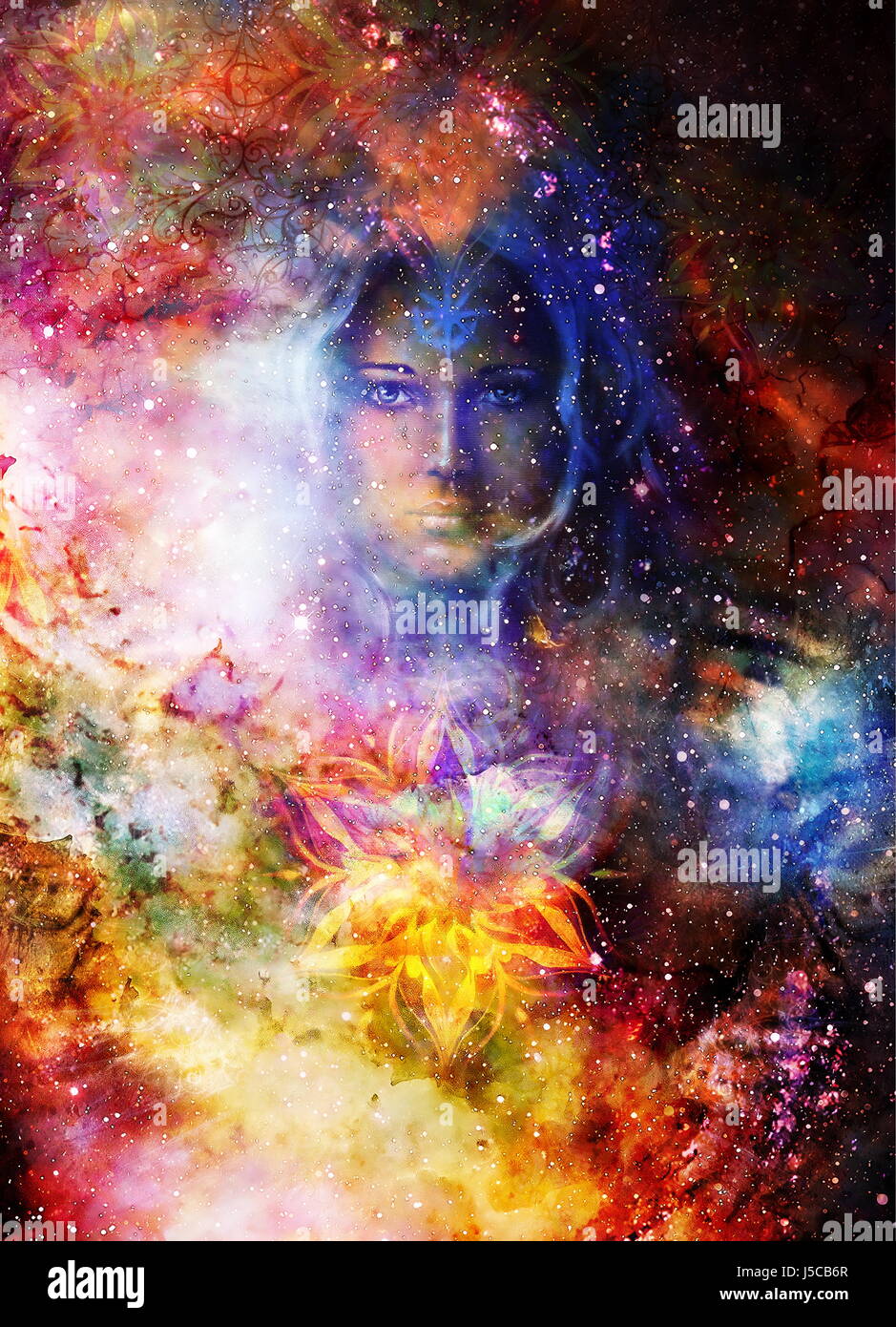 Heart in cosmic space color hi-res stock photography and images - Alamy