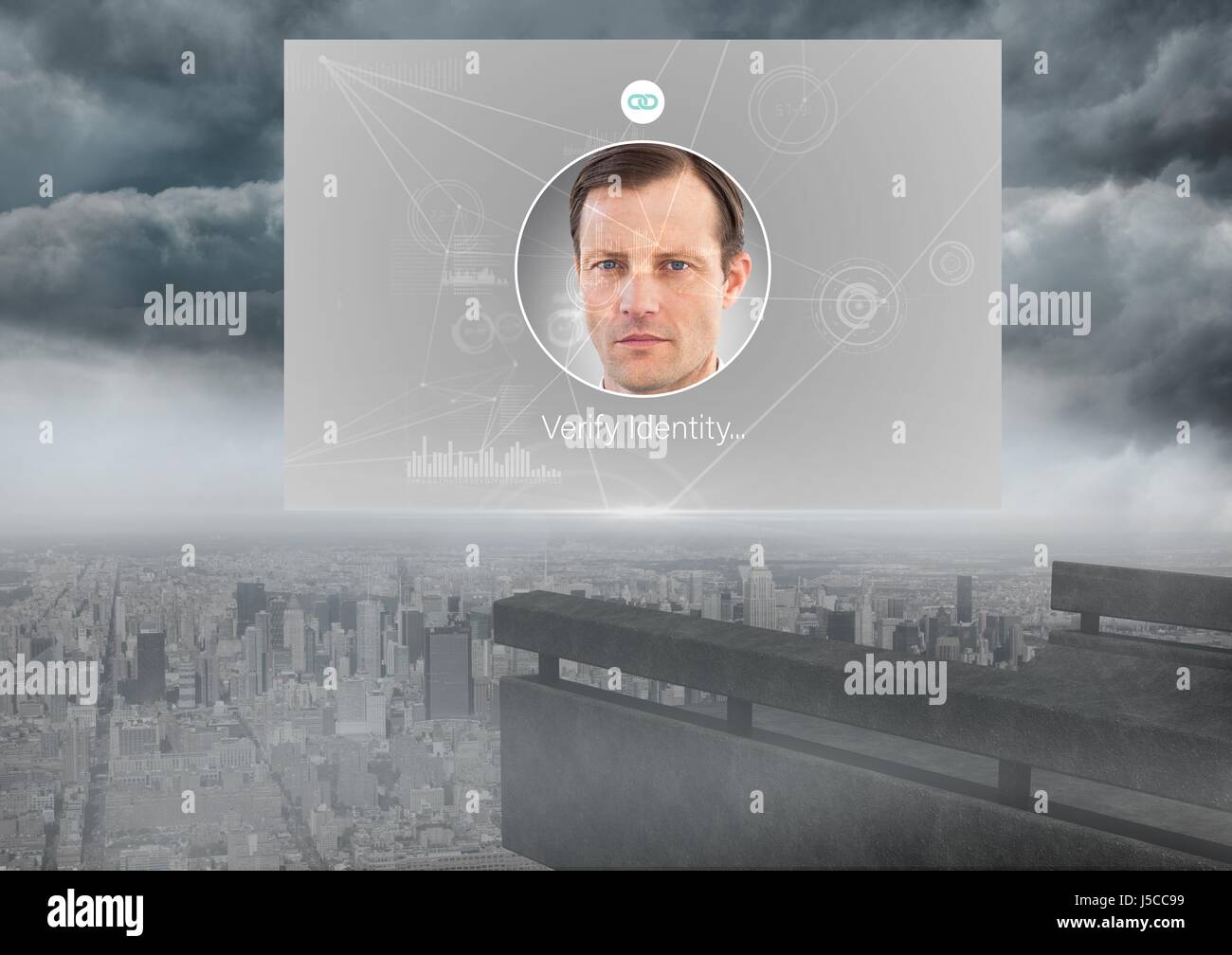 Digital composite of Identity Verify App Interface Stock Photo - Alamy