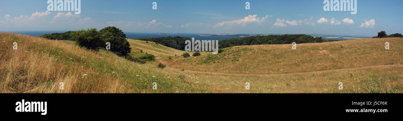 hill mountains water baltic sea salt water sea ocean protect protection reprove Stock Photo