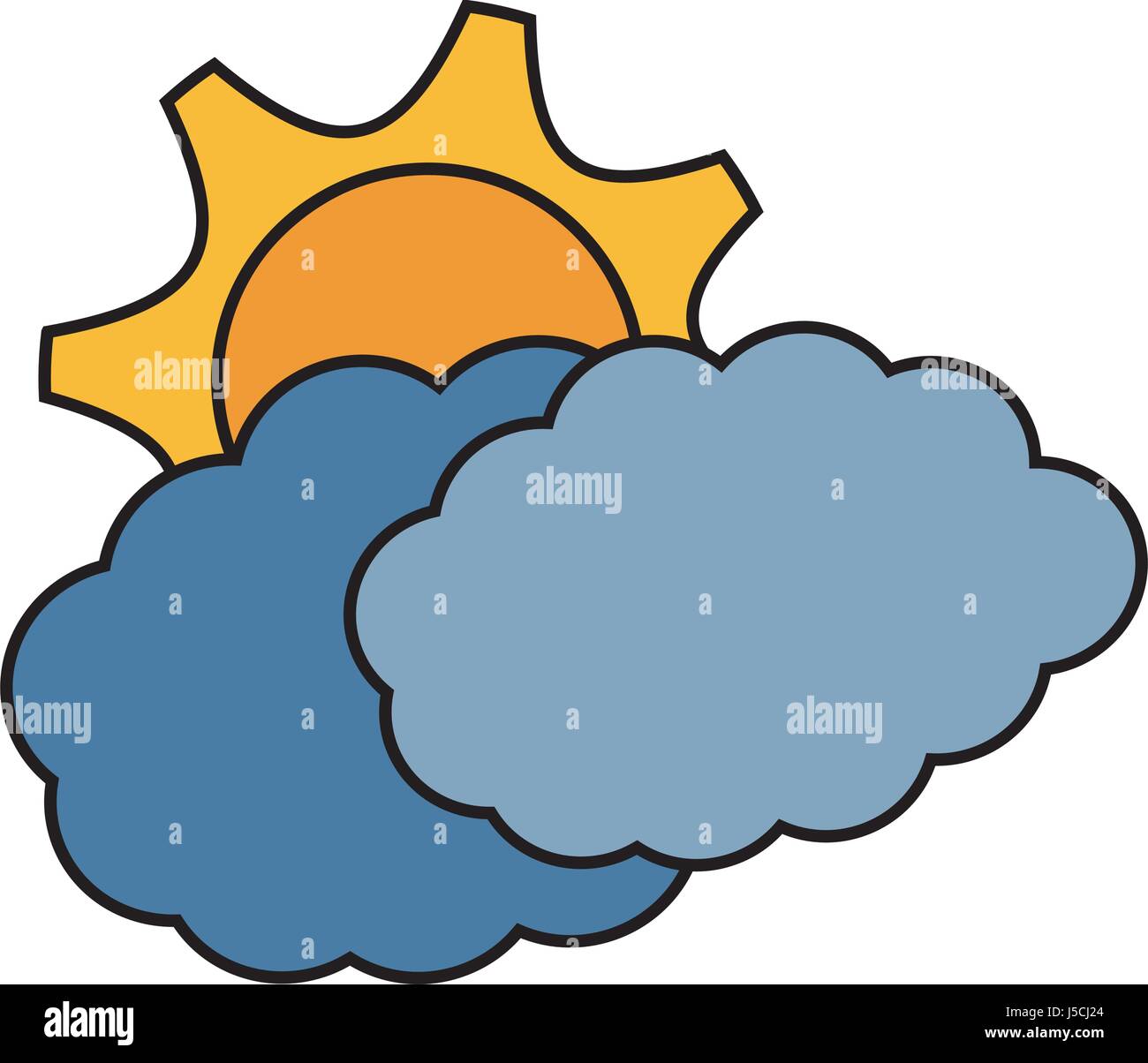 cloud and sun icon Stock Vector Image & Art - Alamy