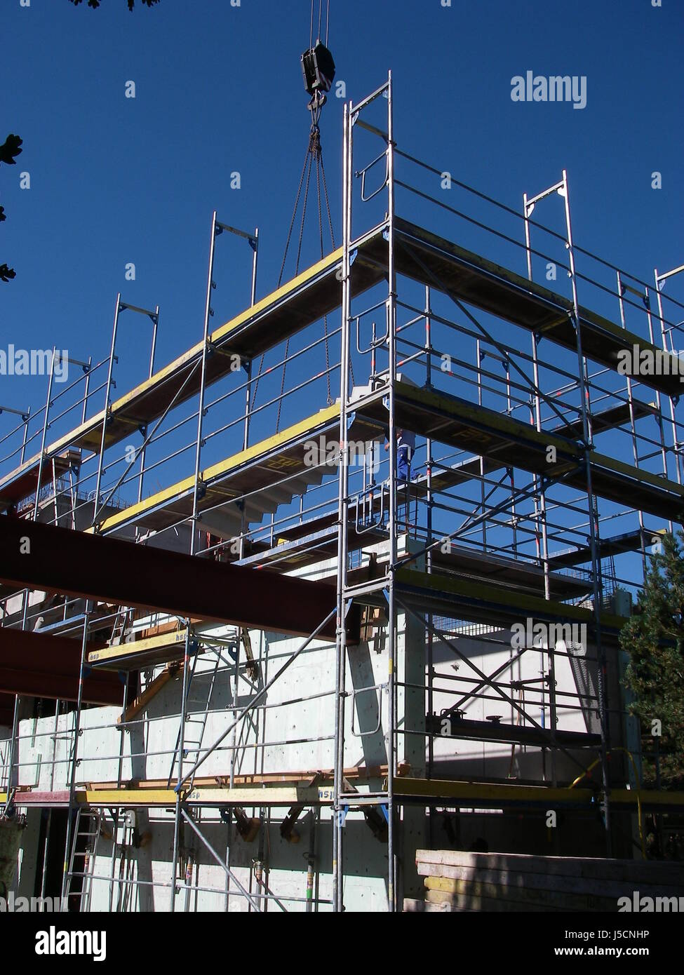 stairs build concrete steel construction scaffold scaffolding staircase apart Stock Photo