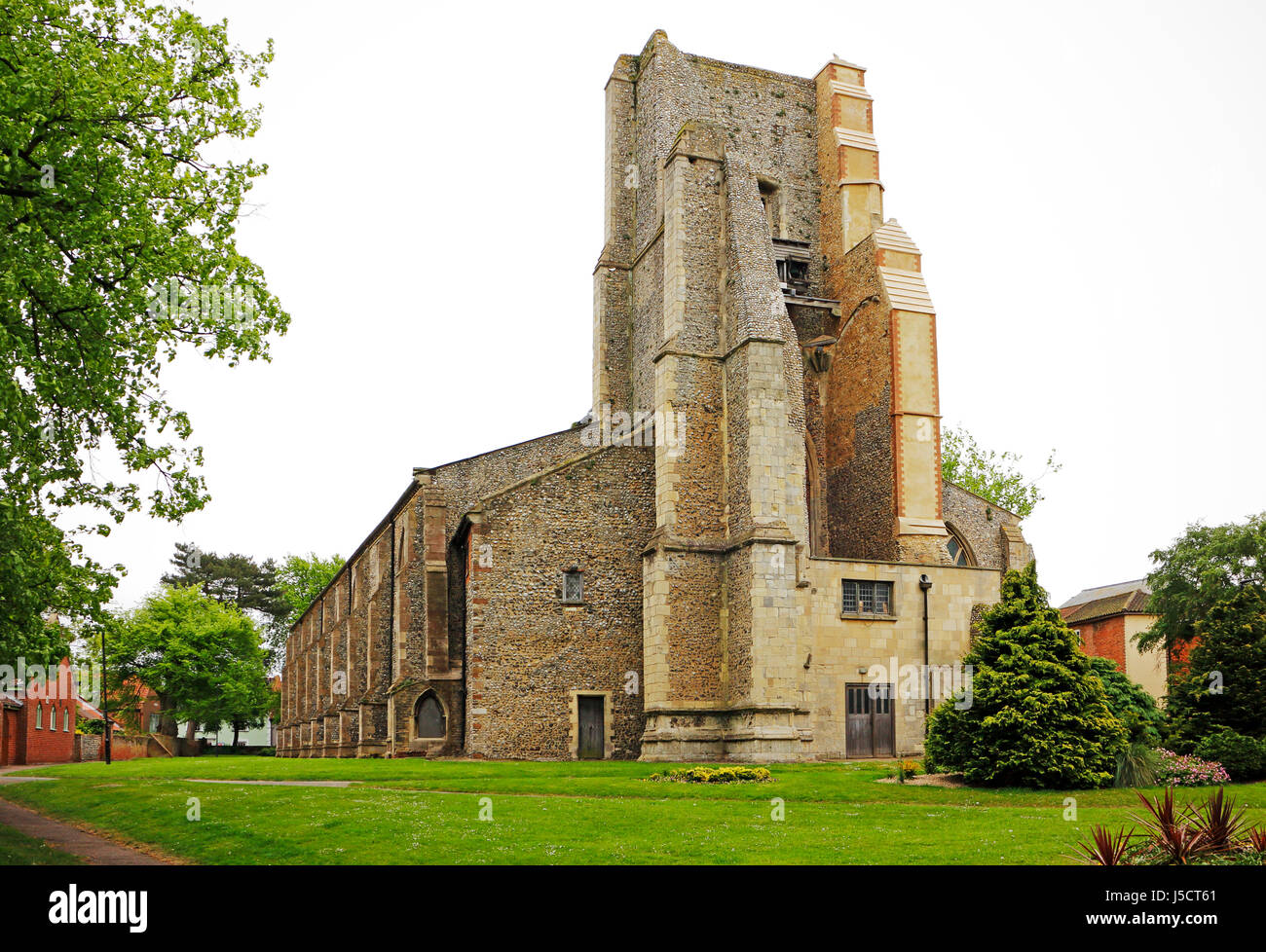 A view of the parish church of St Nicholas at North Walsham, Norfolk