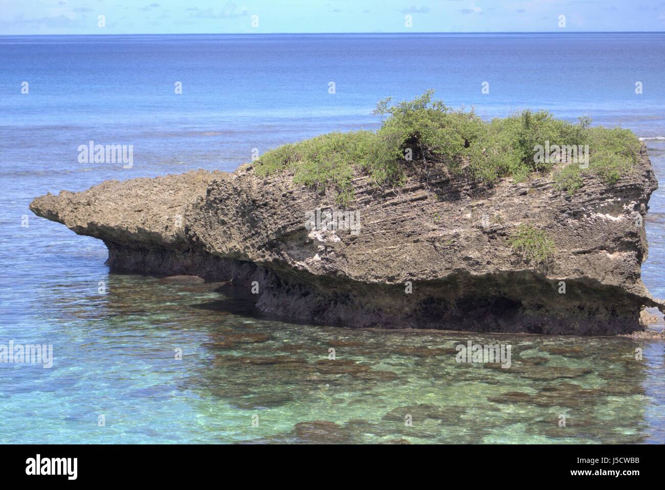 Islet in Tinian, Northern Mariana Islands Stock Photo