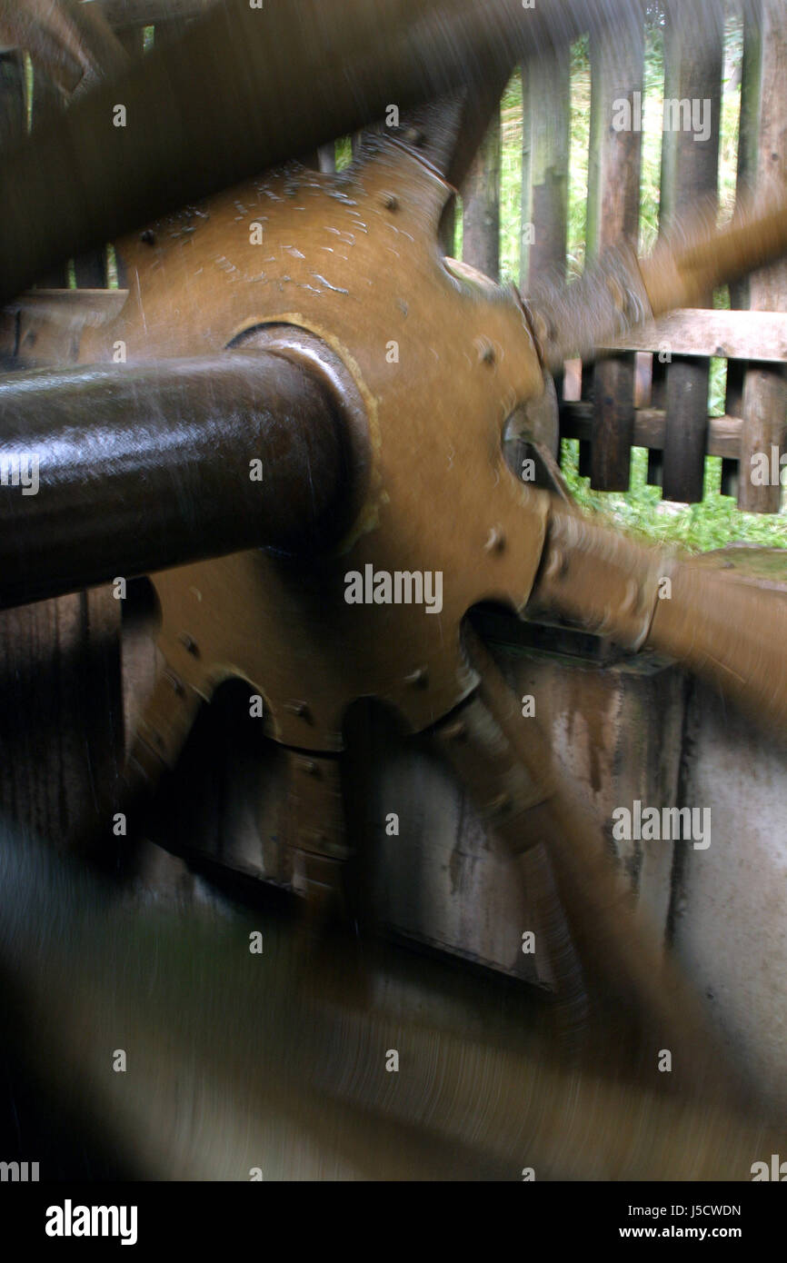 motion postponement moving movement mill turn rotation strength force water Stock Photo