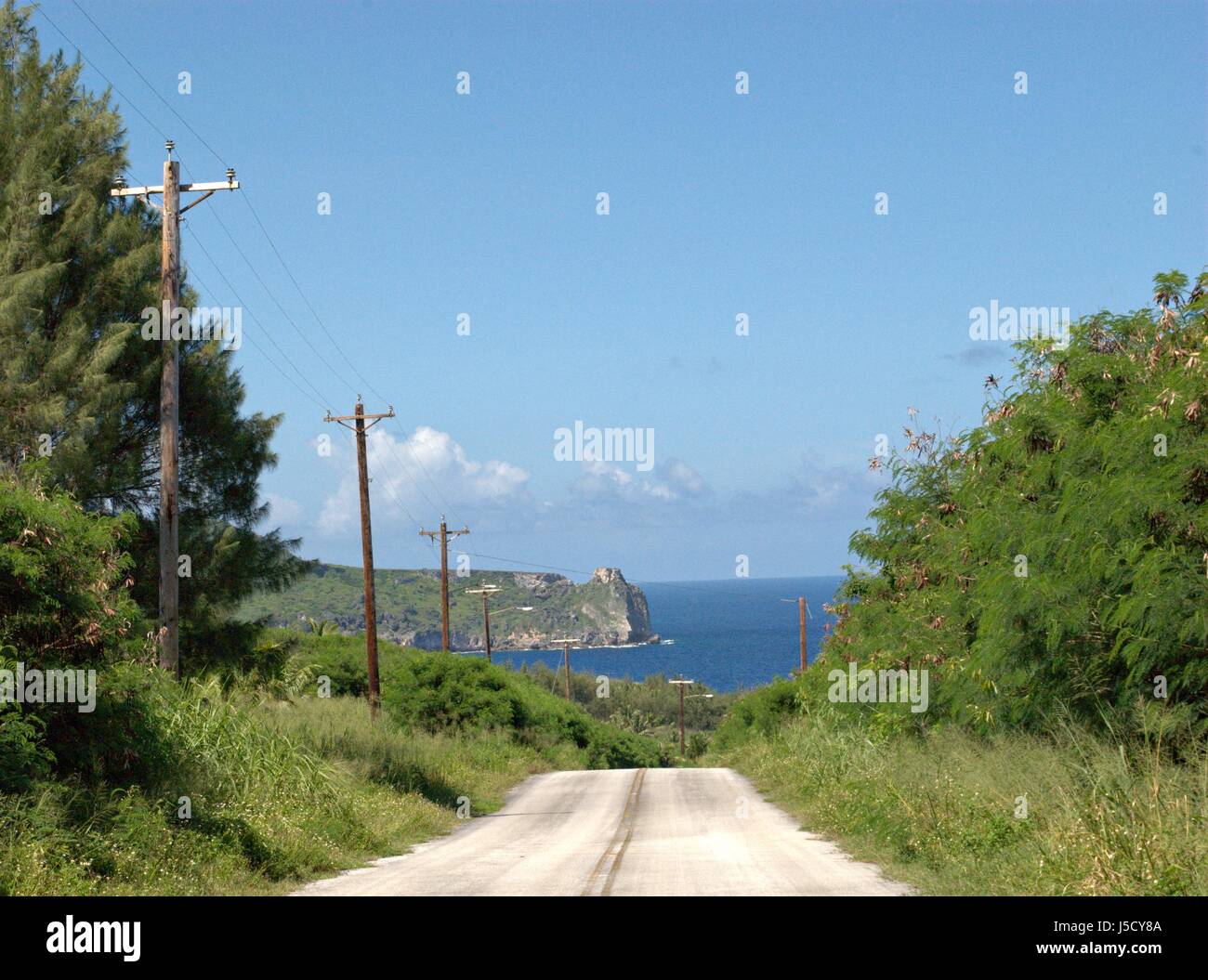 Road to Suicide Cliff, Tinian Stock Photo