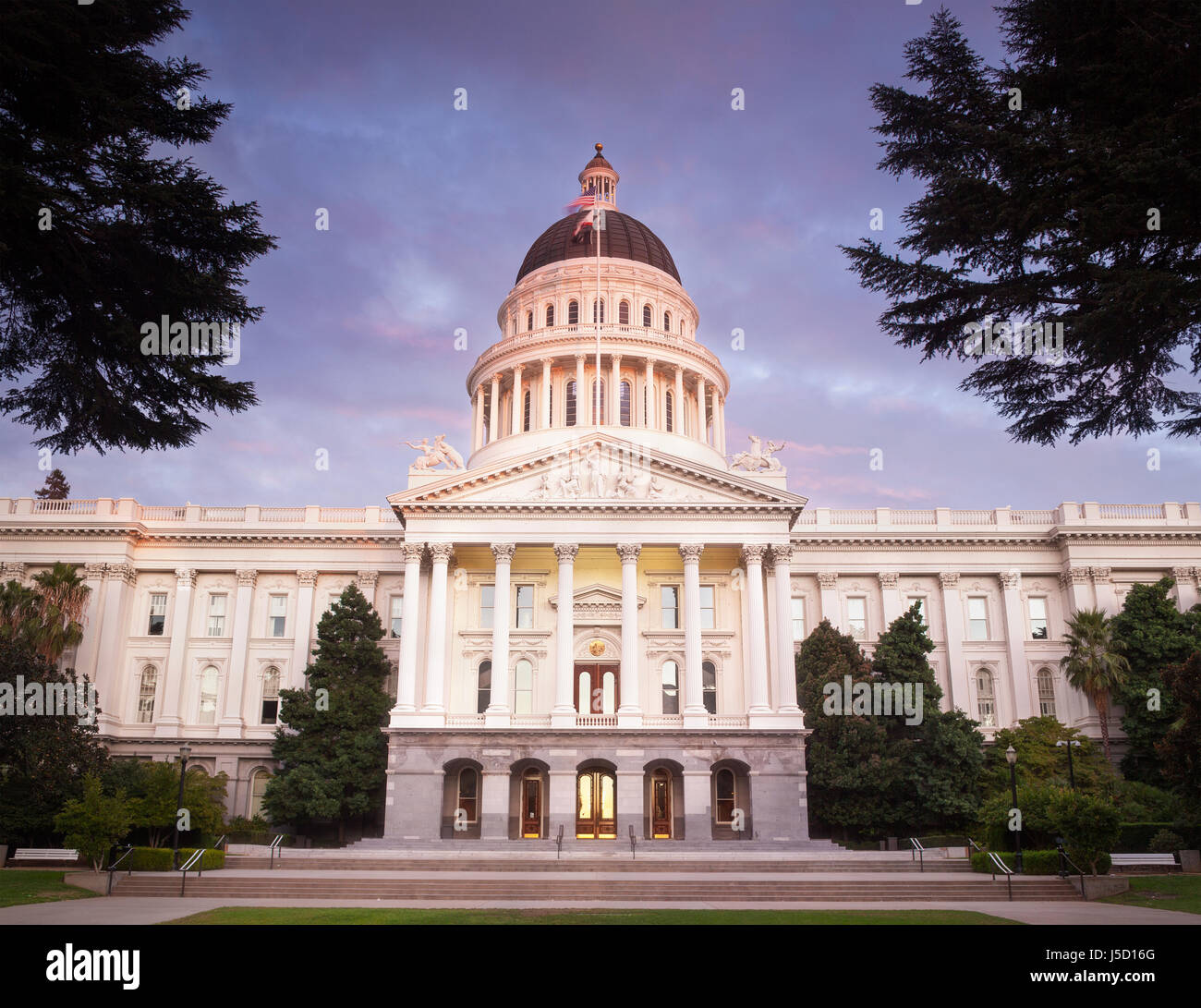 The State Capitol of California in Sacramento Stock Photo