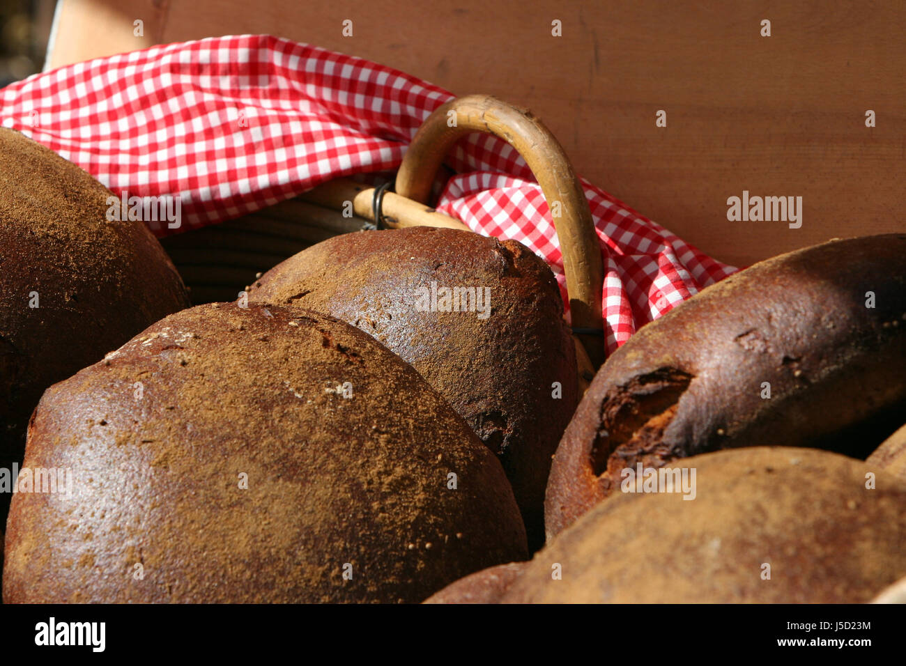 food aliment bread grain basket dainty scent wheat centre punch rye baker Stock Photo