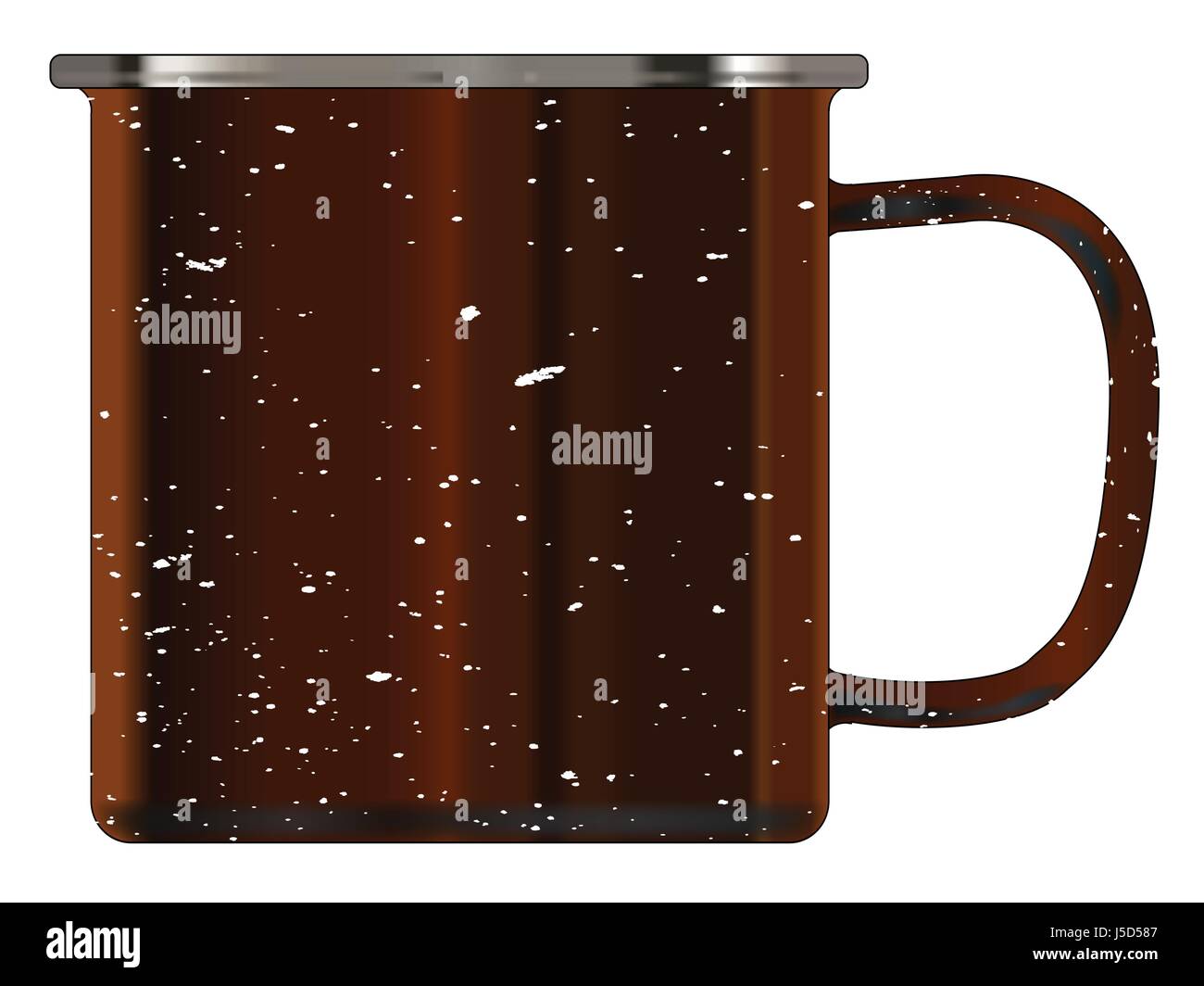 A typical dirty coloured tin cup with white mottle FX over a white