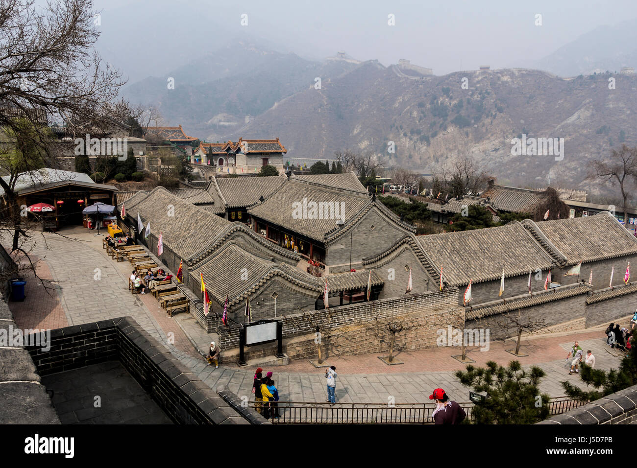 BEIJING, CHINA- CIRCA MARCH 2014:-The great wall stretches for over 4000km separating the China from Mongolia. Stock Photo