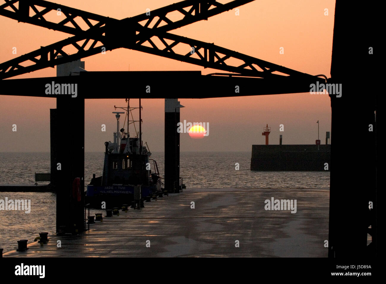 bridge water north sea salt water sea ocean sunrise in the morning shine shines Stock Photo Alamy