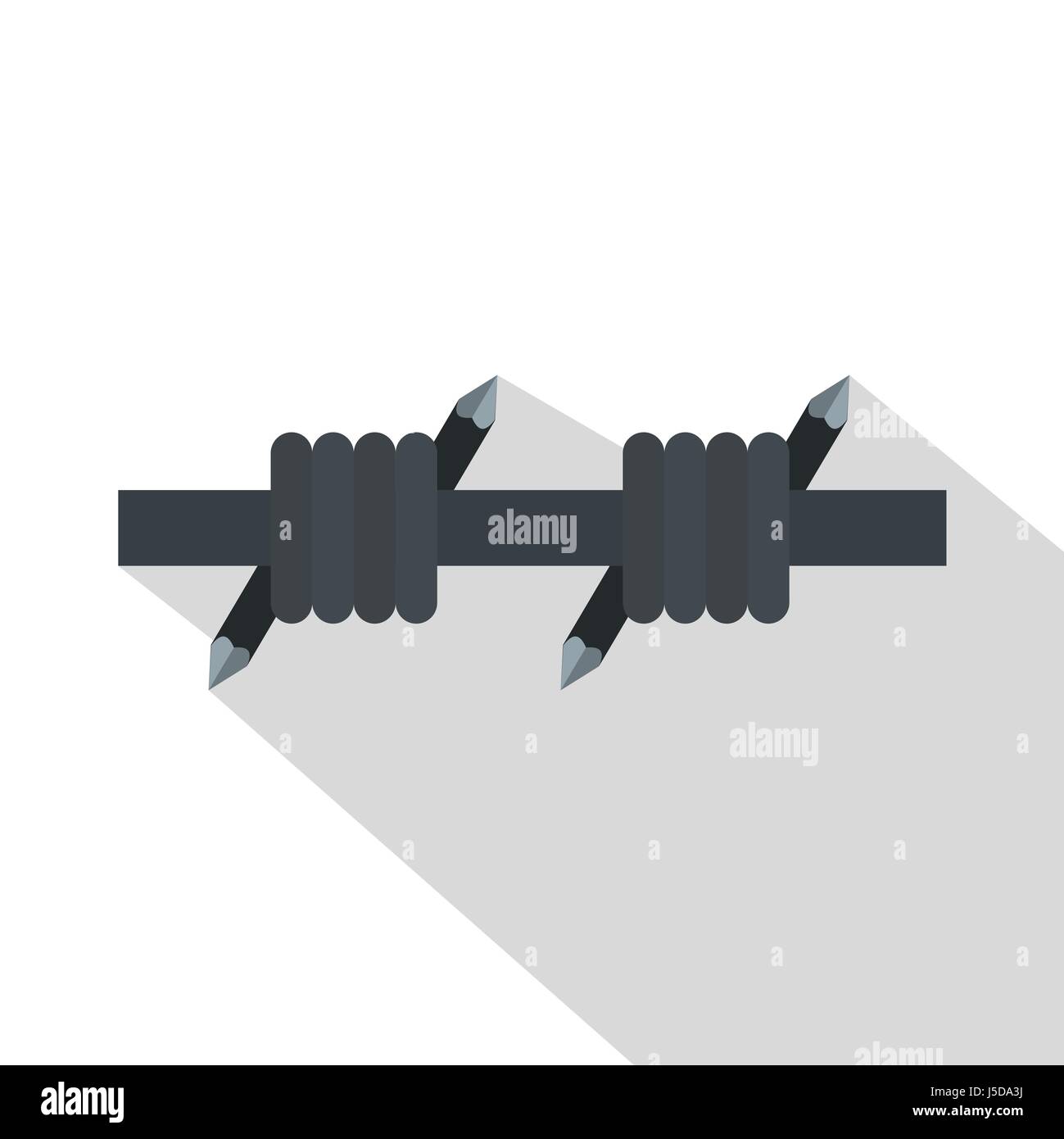 Barbed wire icon. Flat illustration of barbed wire vector icon for web ...