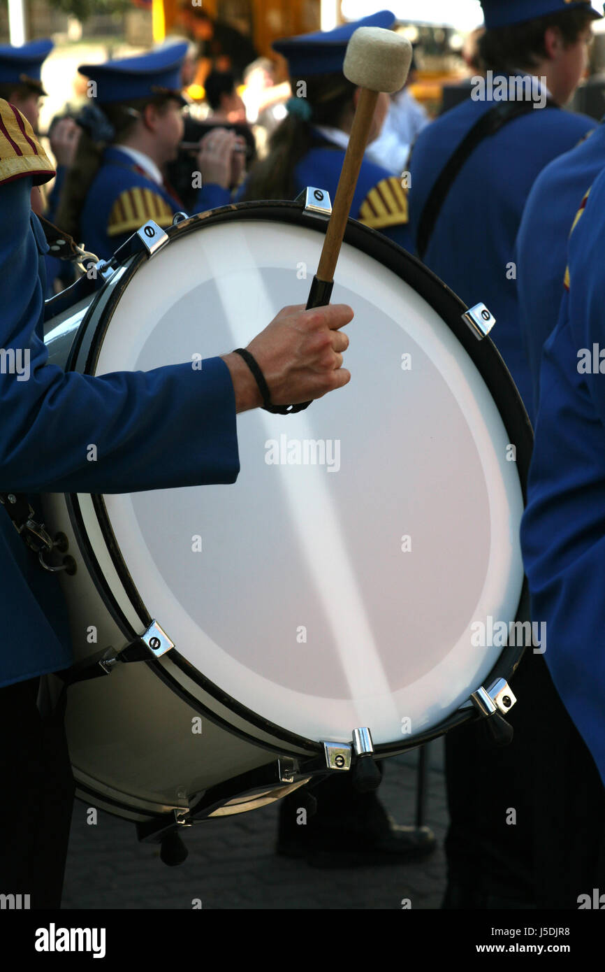 blue music chapel uniform loud musician orchestra percussion instrument