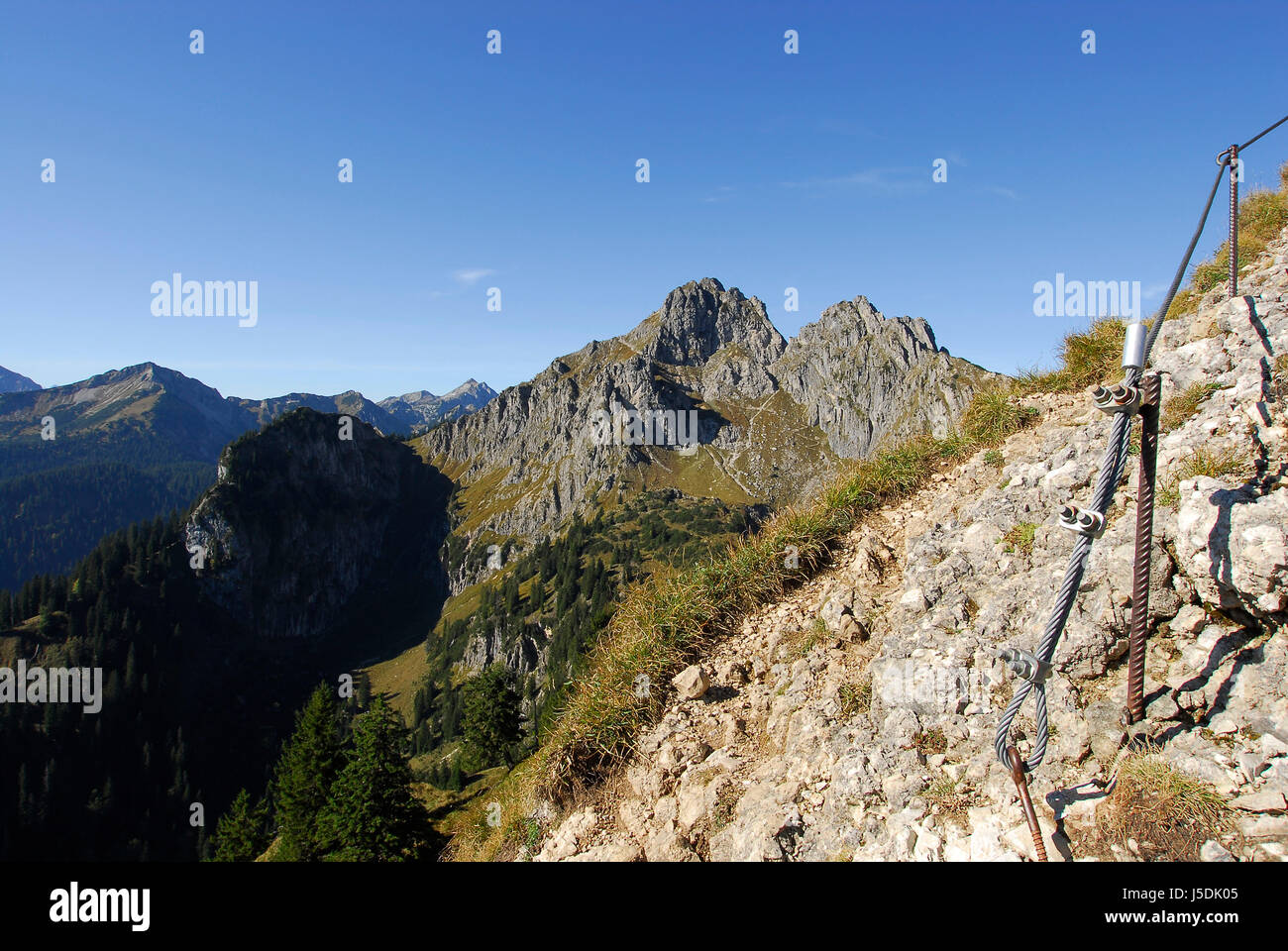 health sport sports alps summit bavaria climax peak rise climb climbing ascend Stock Photo