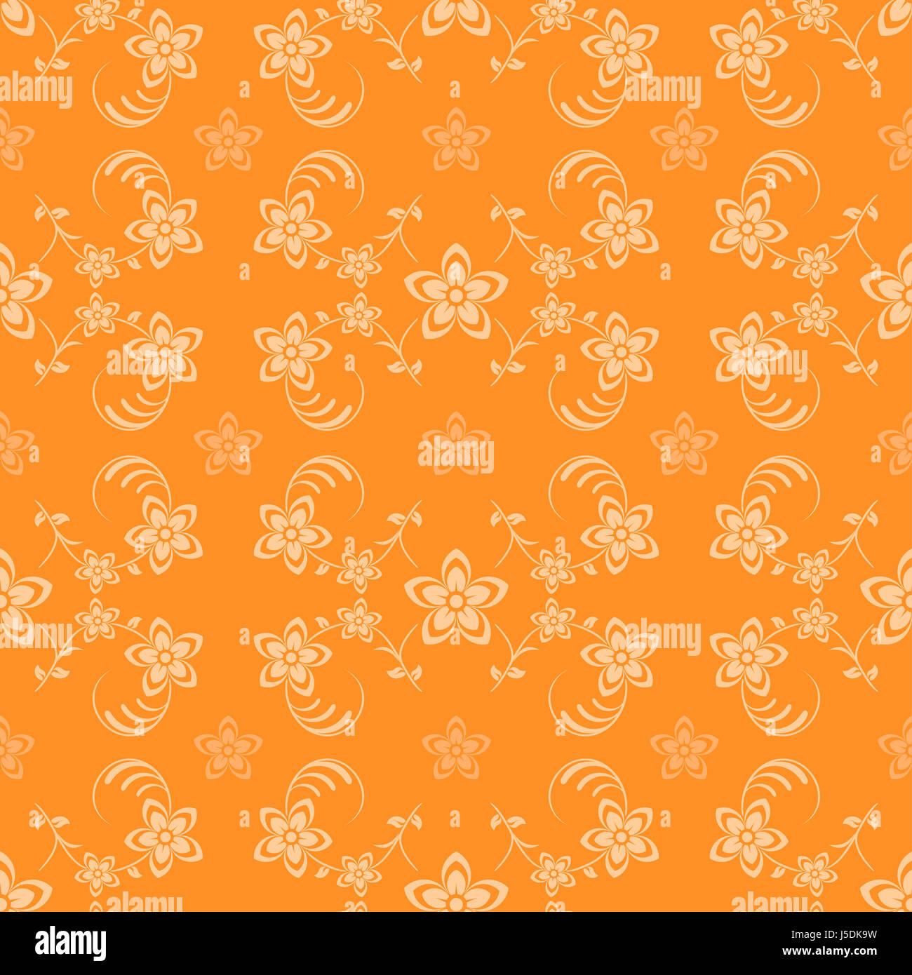 Seamless vector background with flowers Stock Photo - Alamy
