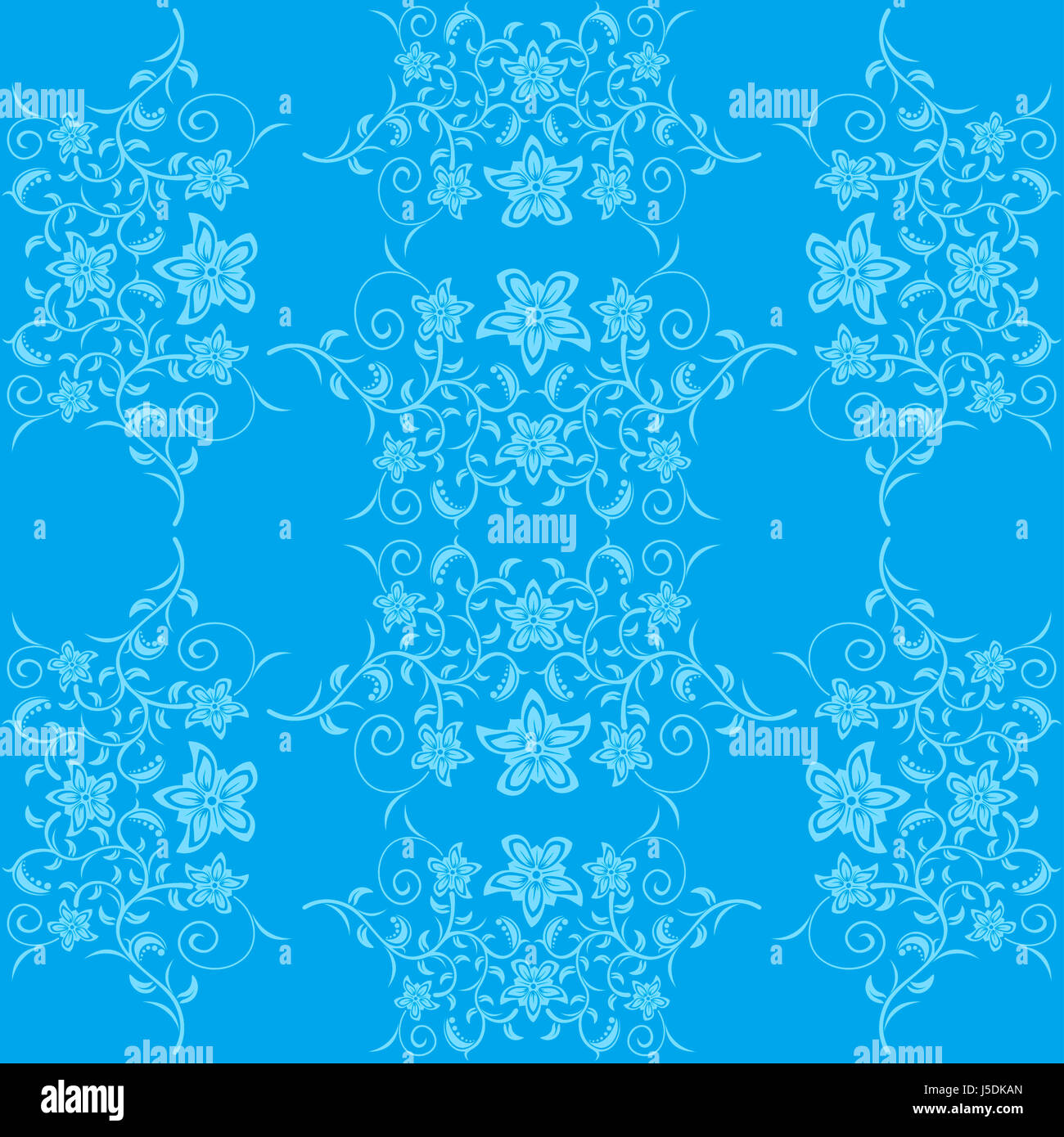 Seamless vector background with flowers Stock Photo - Alamy