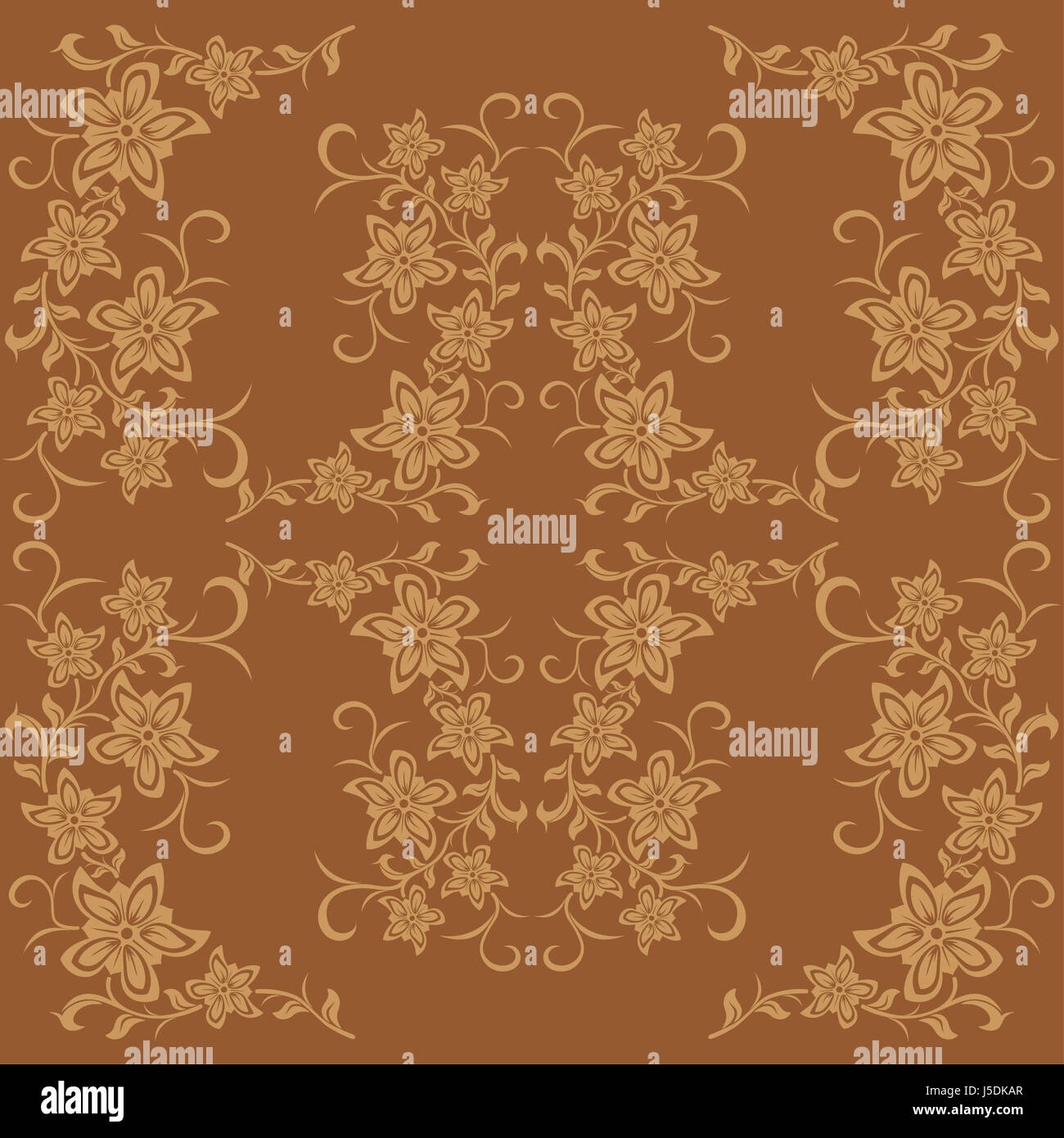 Seamless vector background with flowers Stock Photo - Alamy