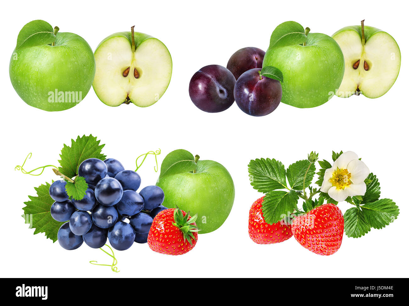 Collection of fruits isolated on white background Stock Photo - Alamy
