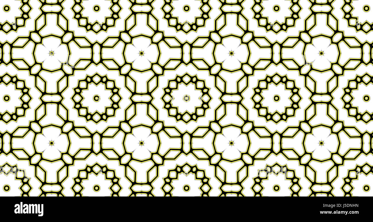 Abstract repeating ornate geometric  luxury pattern. Stained-glass window. Stock Photo