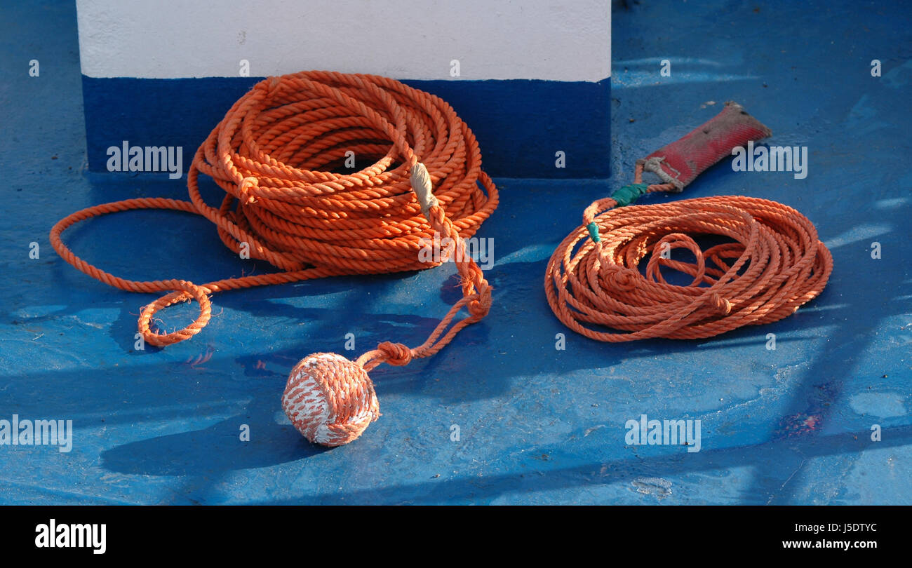 blue detail seafaring blank european caucasian dew orange ferry rope ...