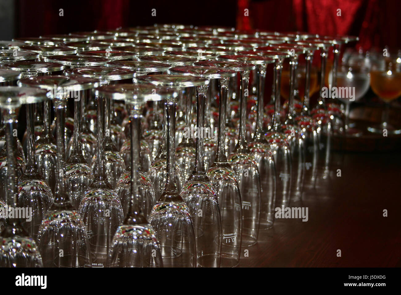 bar tavern glass chalice tumbler shine shines bright lucent light serene Stock Photo