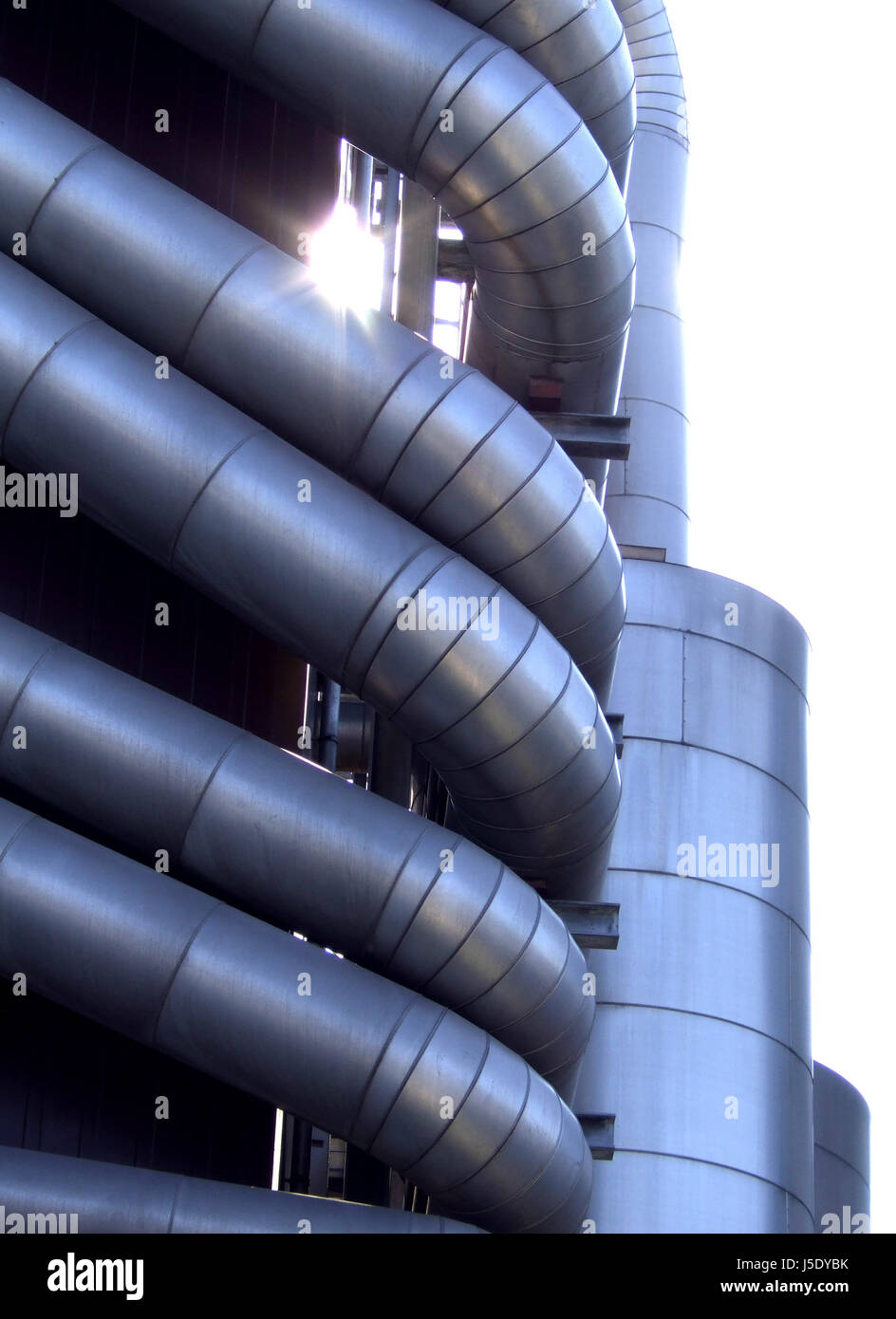 detail industry industrial plant detail admission high-grade steel Stock Photo