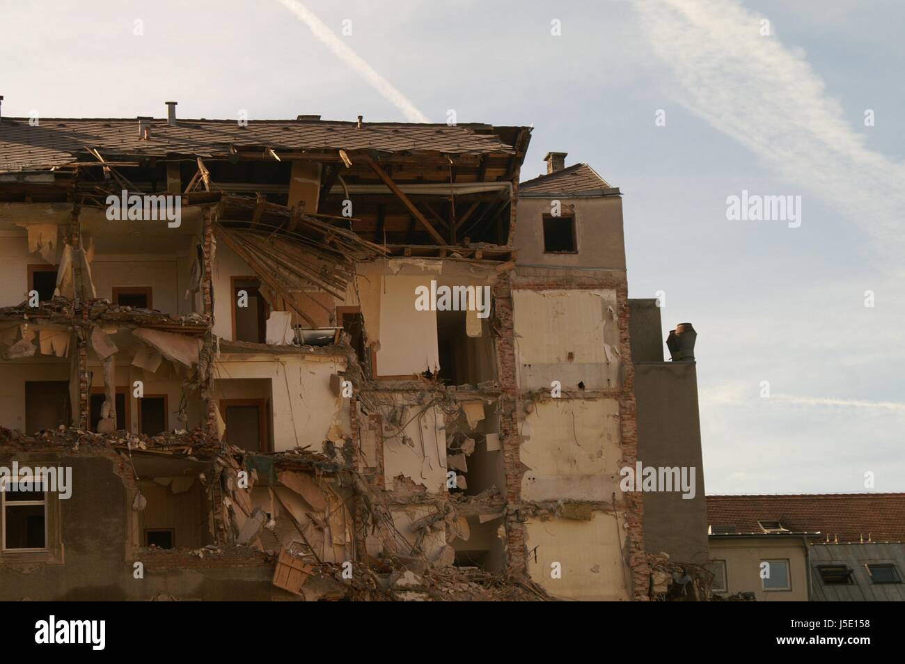 house building home dwelling house residential building brick destroy ...