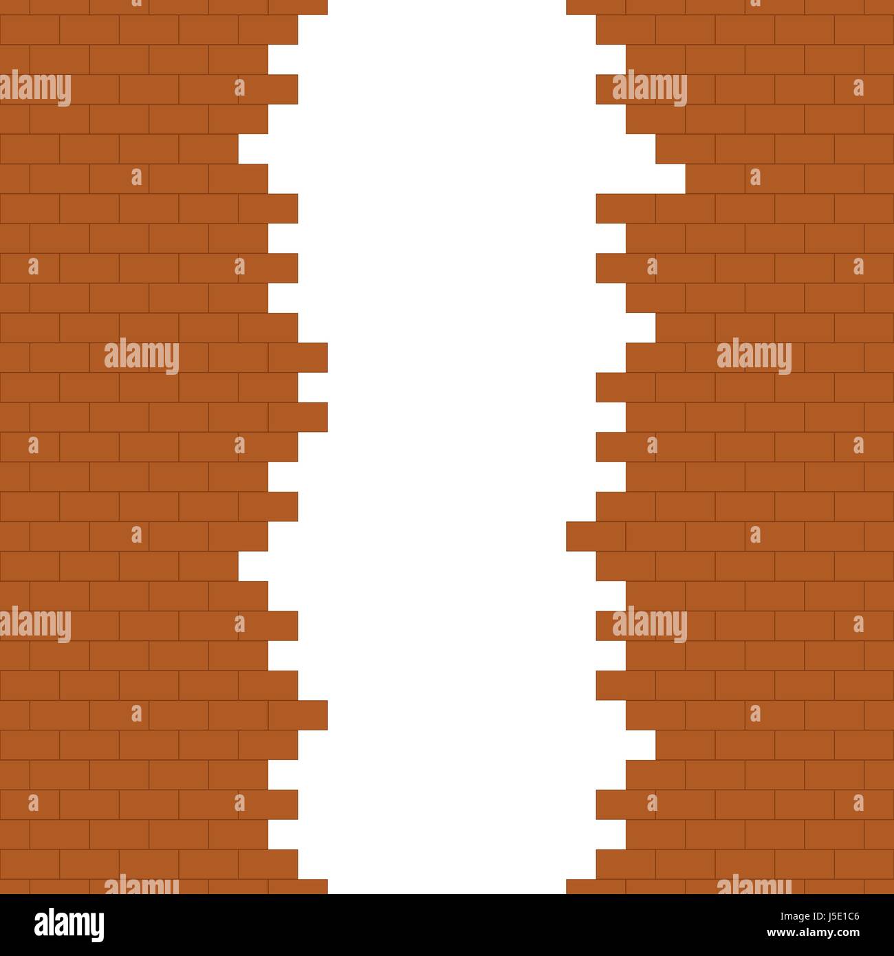 Broken white brick wall Stock Vector Images Alamy