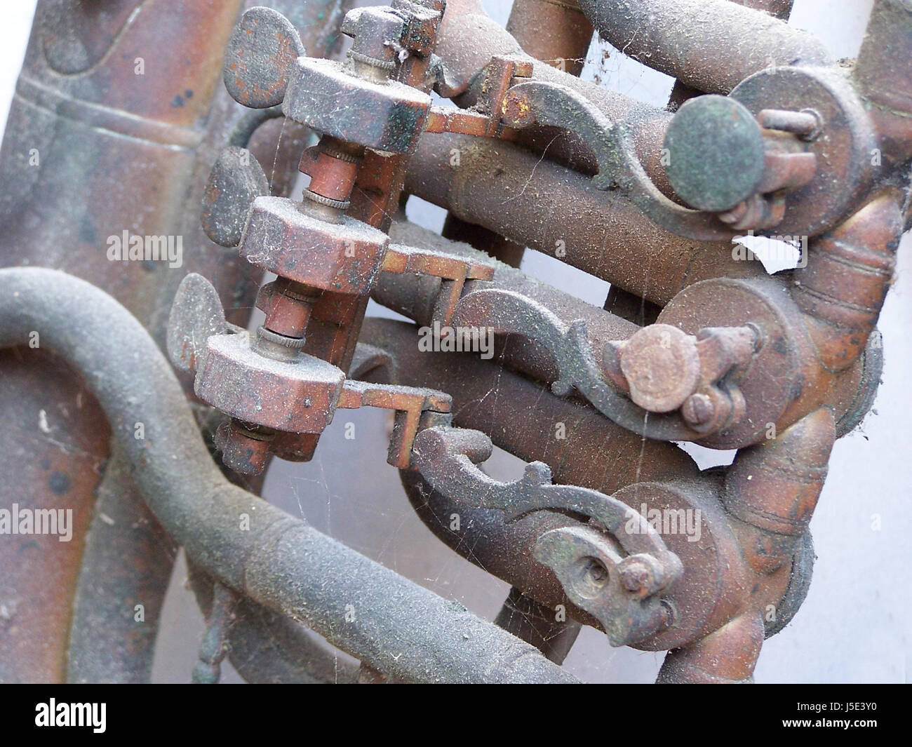 music musical instrument antique horn loud brass trombone tuba valves brass Stock Photo Alamy