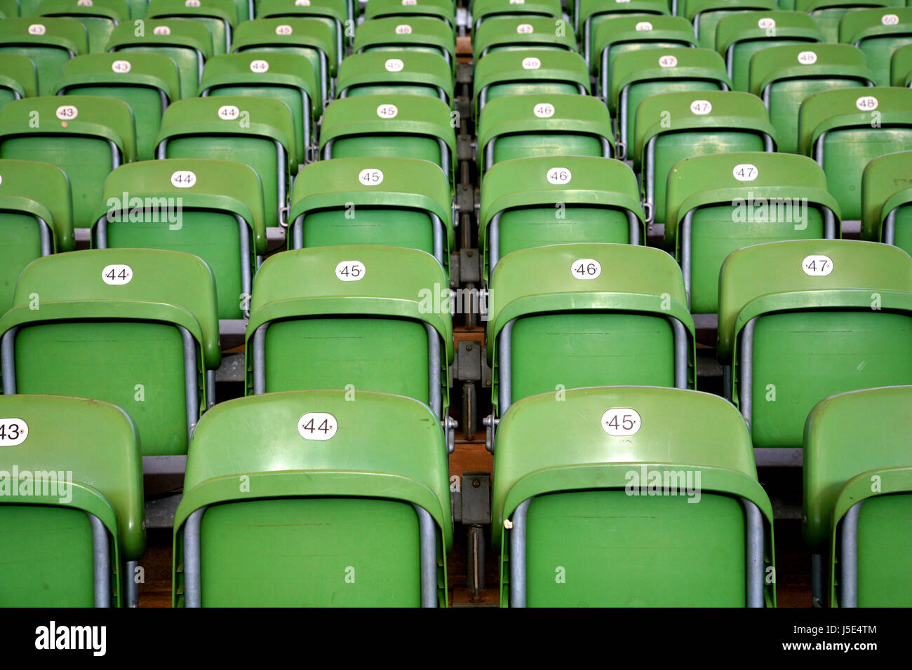 seat green signposts stadium plastic synthetic material seats equality