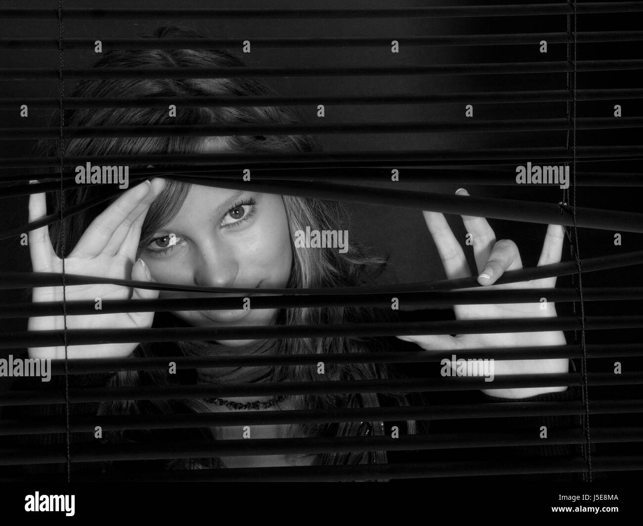 Nosy girl Black and White Stock Photos & Images - Alamy