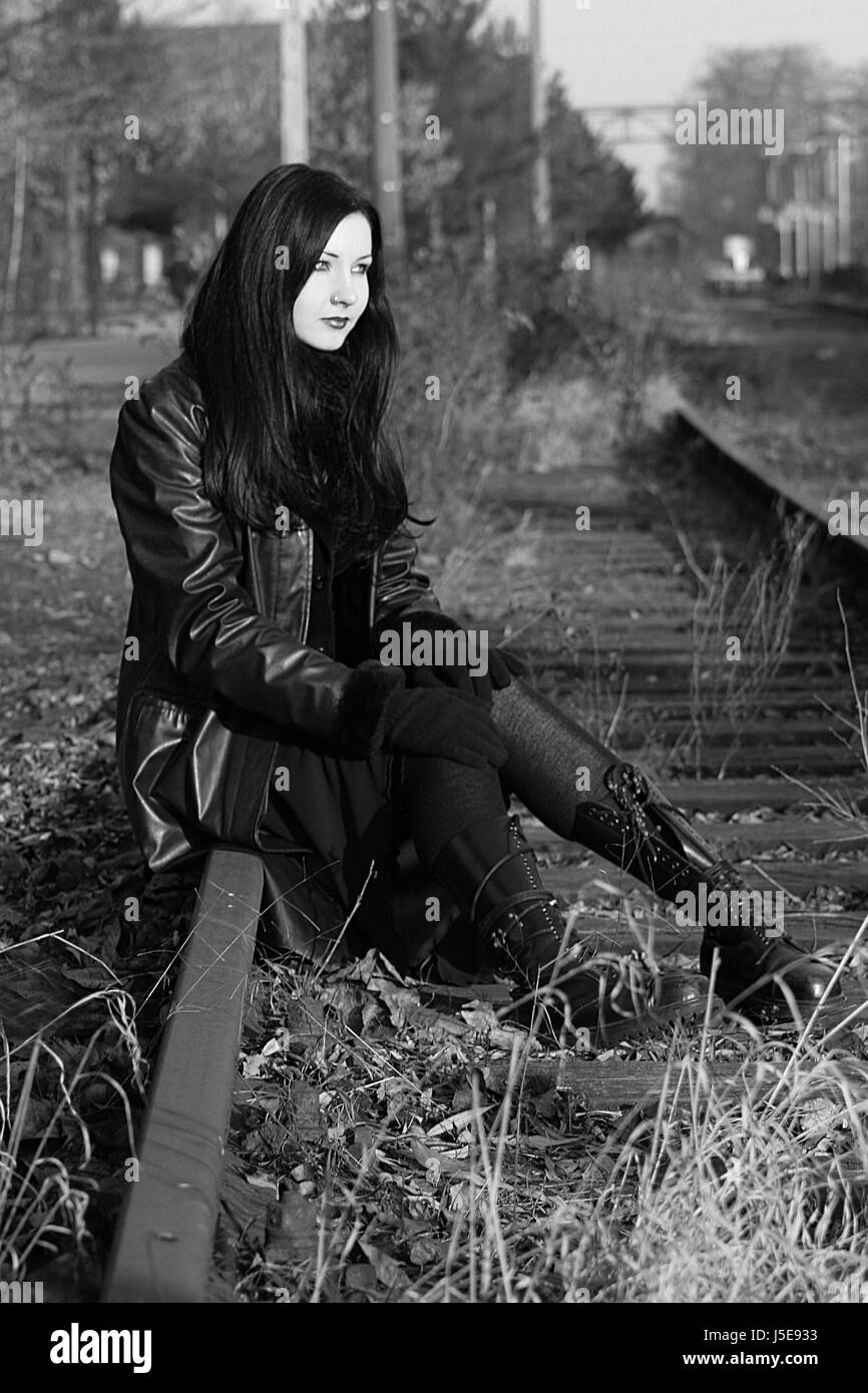 Gothic woman Black and White Stock Photos & Images - Alamy