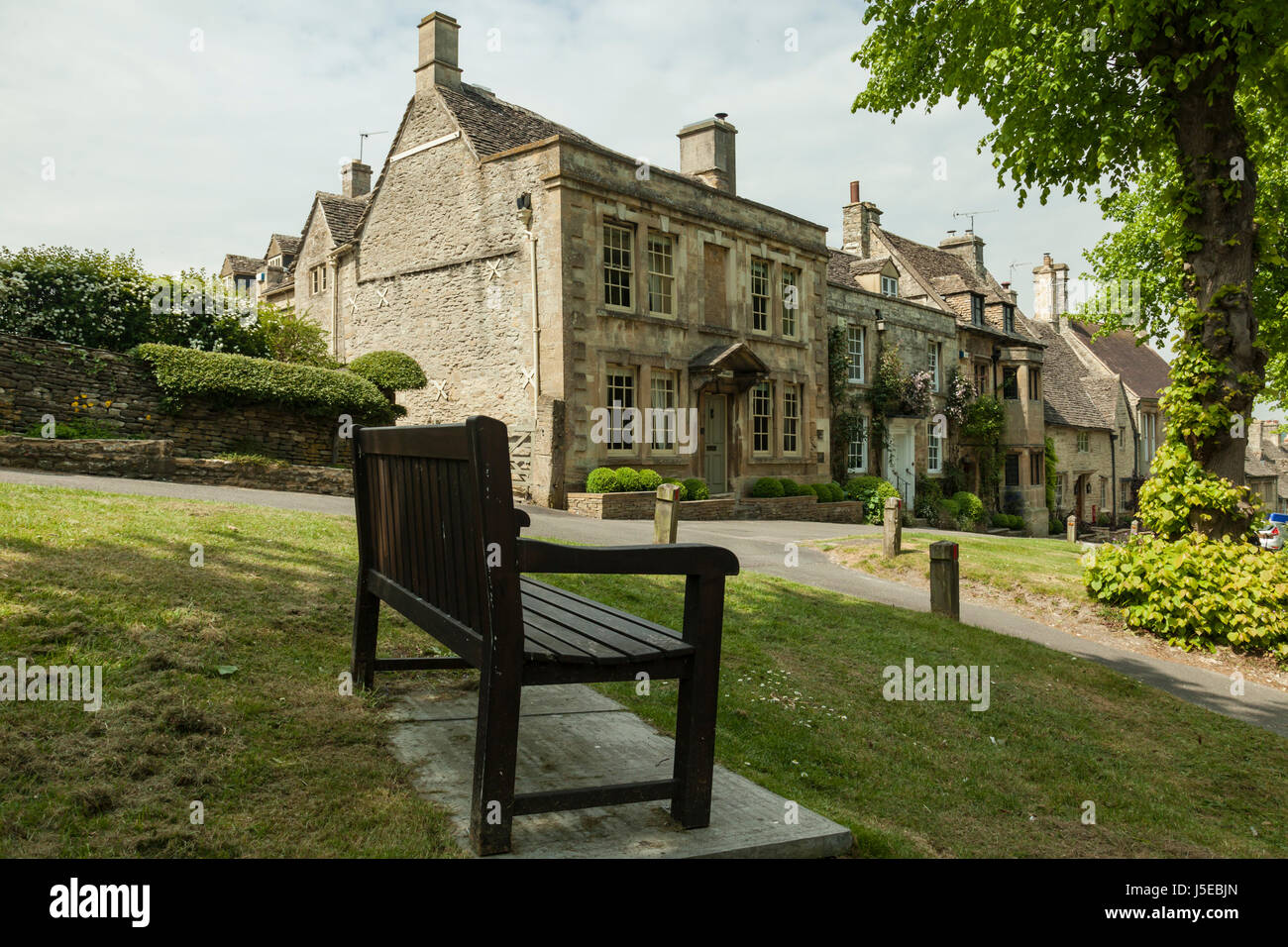 Spring afternoon in Burford, Oxfordshire. The Cotswolds. Stock Photo